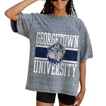Women's Gameday Couture Gray Georgetown Hoyas On the Ball Oversized T-Shirt