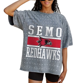 Women's Gameday Couture Gray SEMO Redhawks On the Ball Oversized T-Shirt