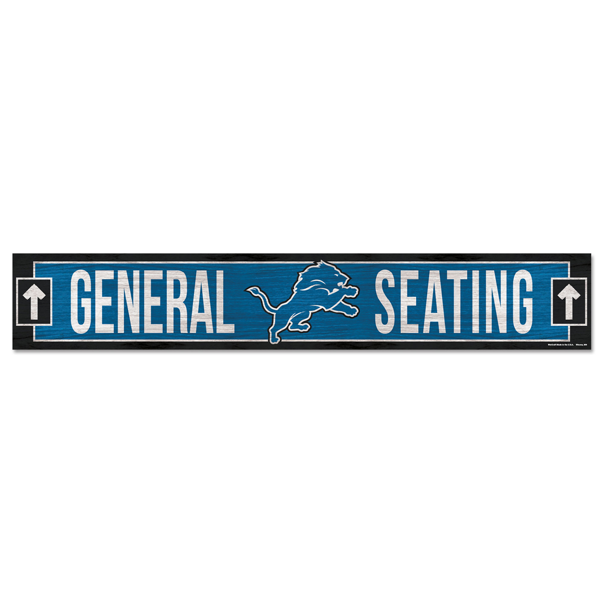 WinCraft Detroit Lions 6" x 36" Wood Sign