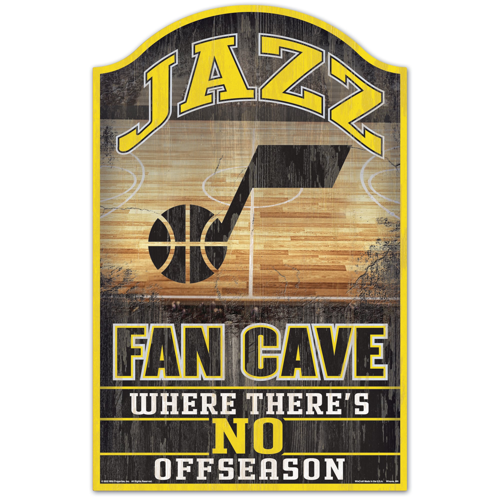 WinCraft Utah Jazz 11'' x 17'' Wood Sign