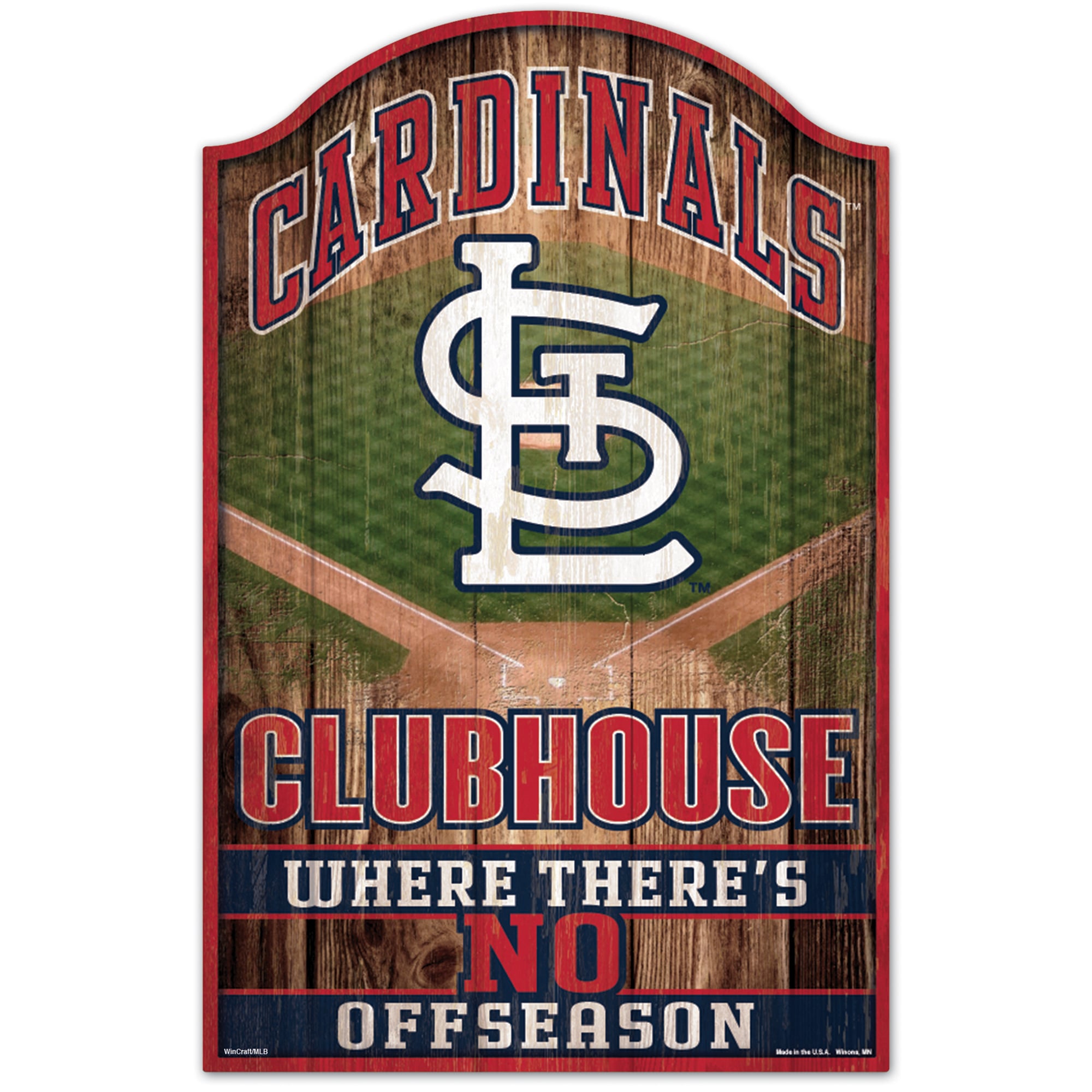 WinCraft St. Louis Cardinals 11'' x 17'' Wood Sign