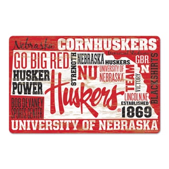 WinCraft Nebraska Huskers 11'' x 17'' Wood Sign