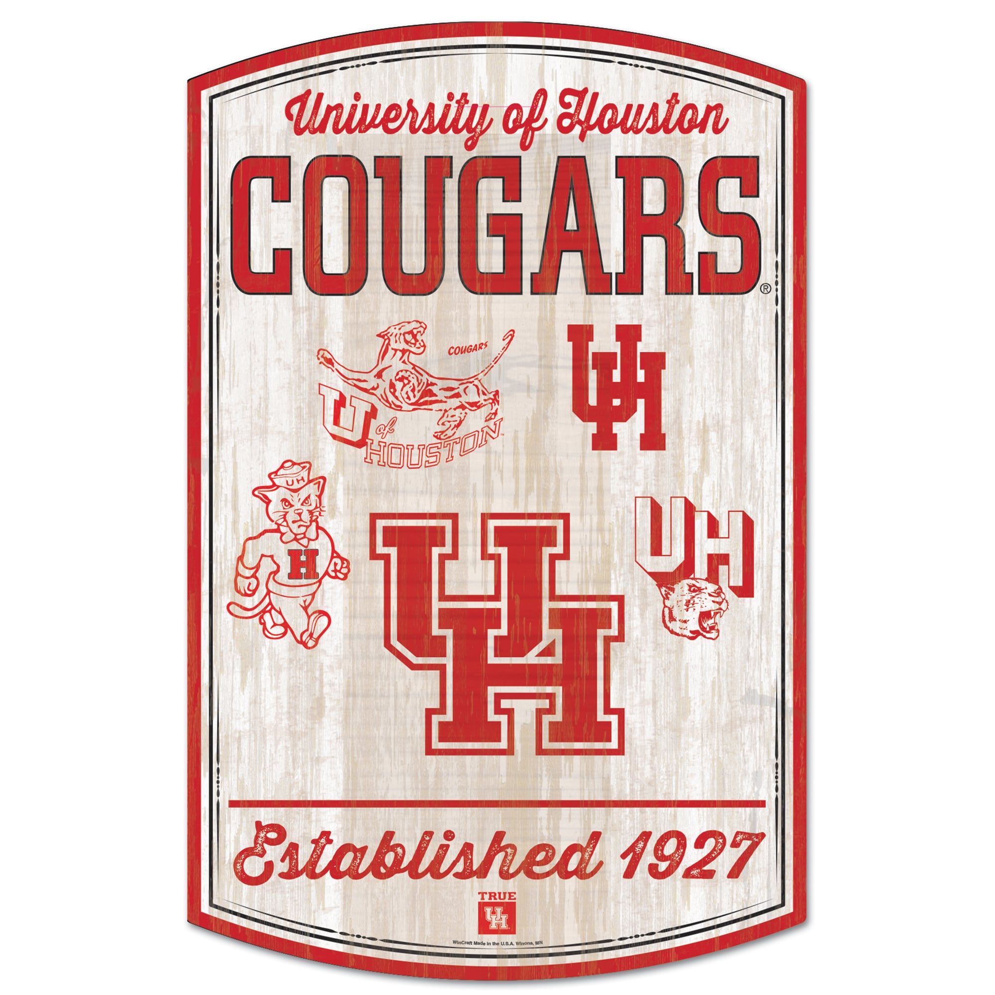 WinCraft Houston Cougars 11'' x 17'' Wood Sign