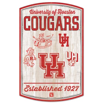 WinCraft Houston Cougars 11'' x 17'' Wood Sign