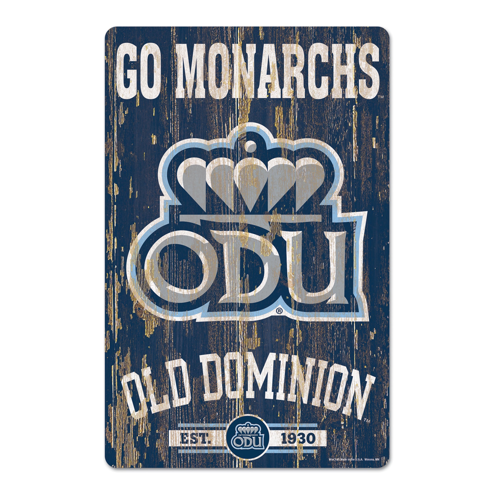 WinCraft Old Dominion Monarchs 11'' x 17'' Wood Sign