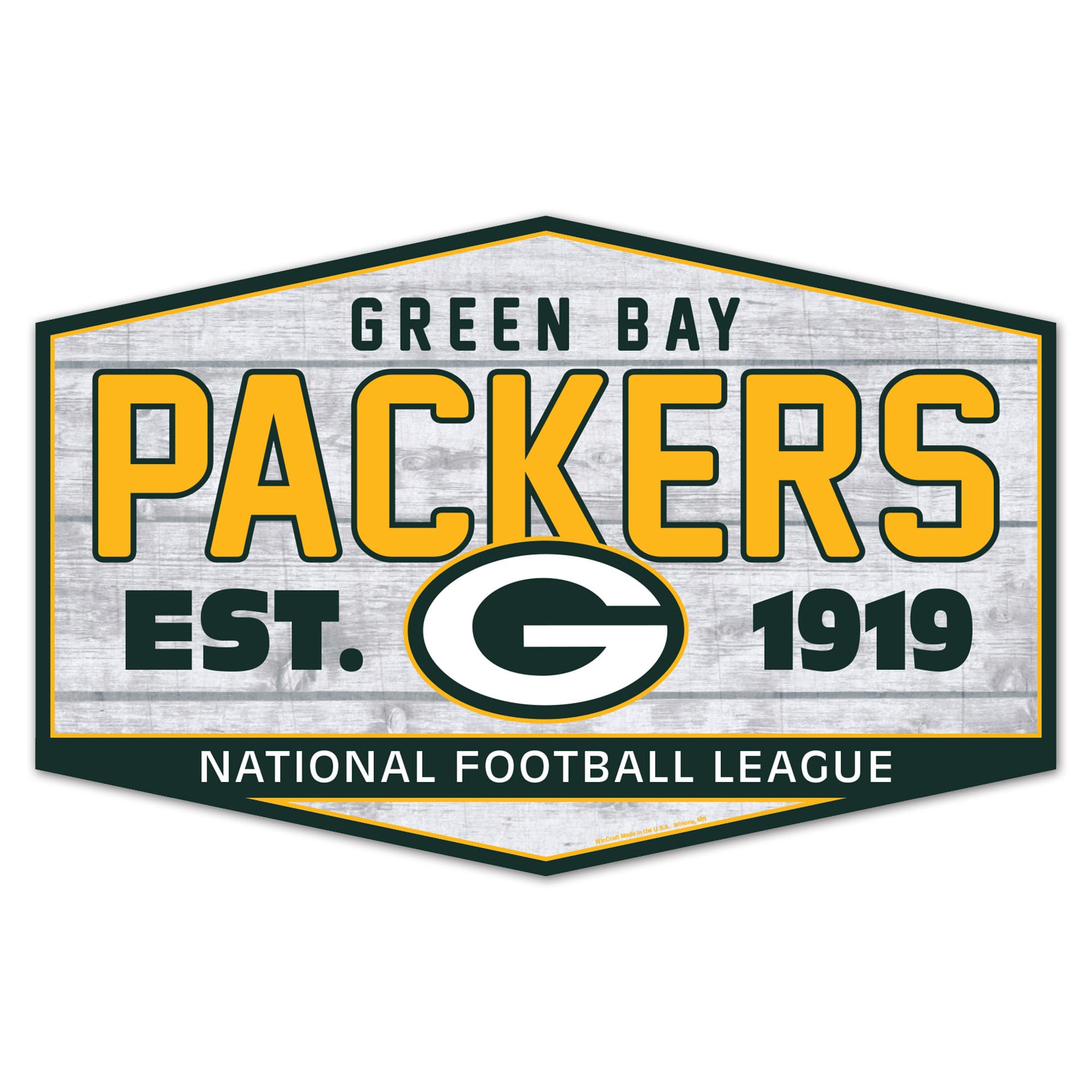 WinCraft Green Bay Packers 11'' x 17'' Wood Sign