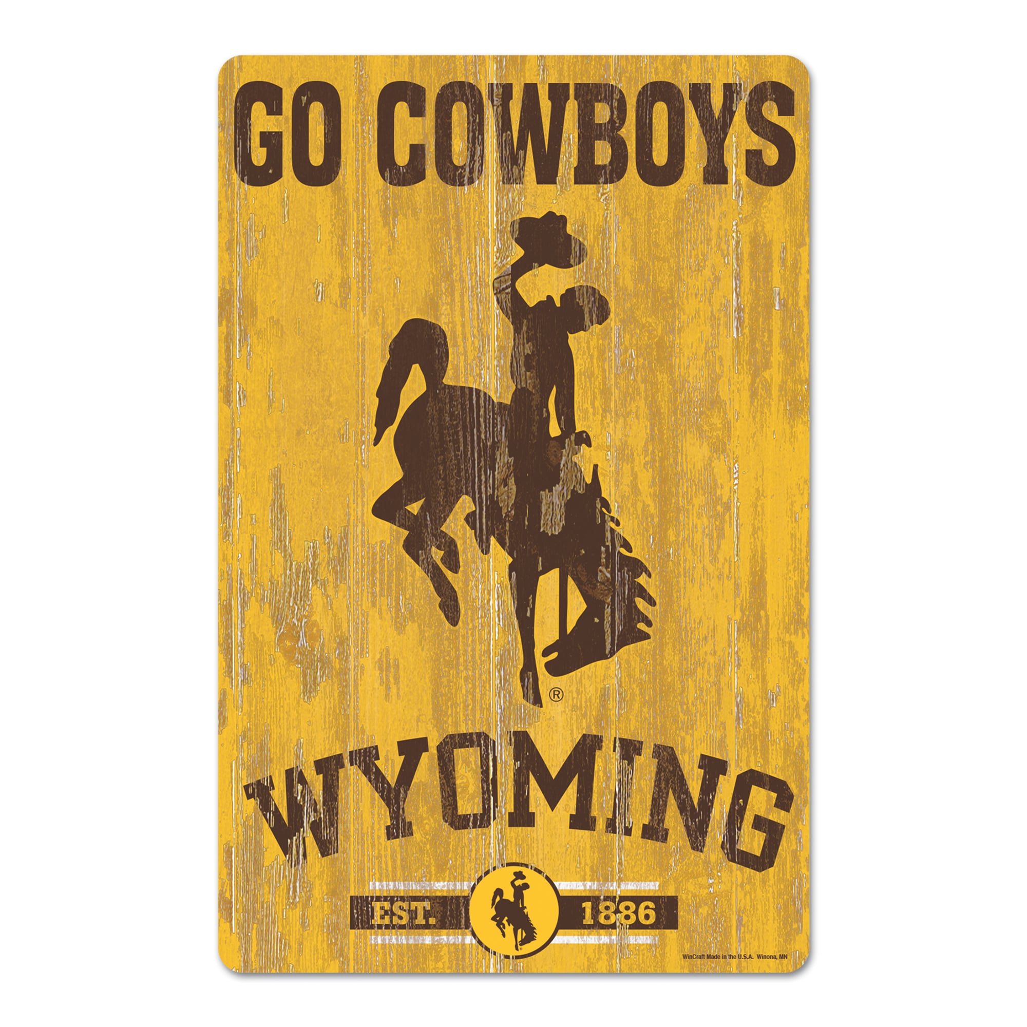 WinCraft Wyoming Cowboys 11'' x 17'' Wood Sign