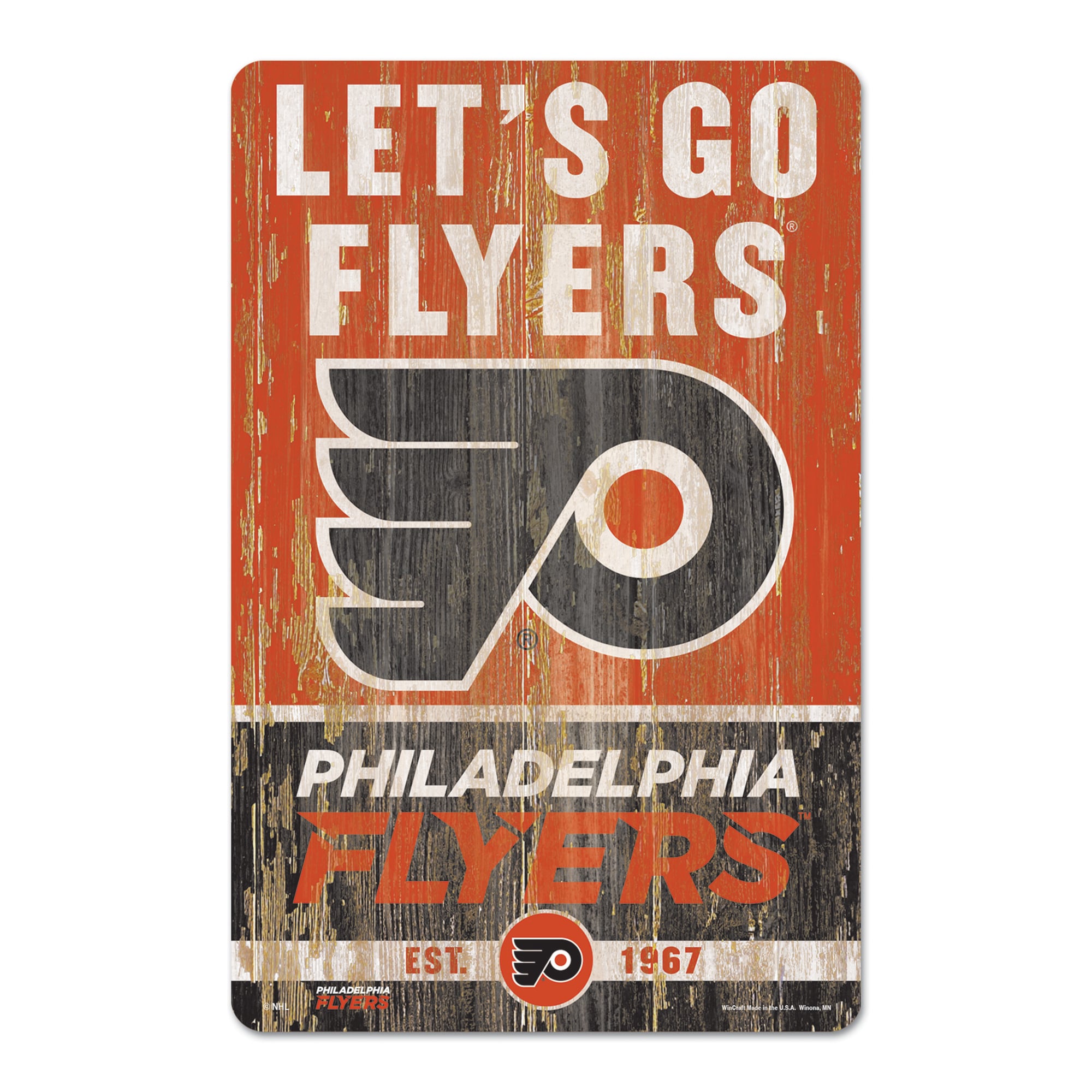 WinCraft Philadelphia Flyers 11'' x 17'' Wood Sign