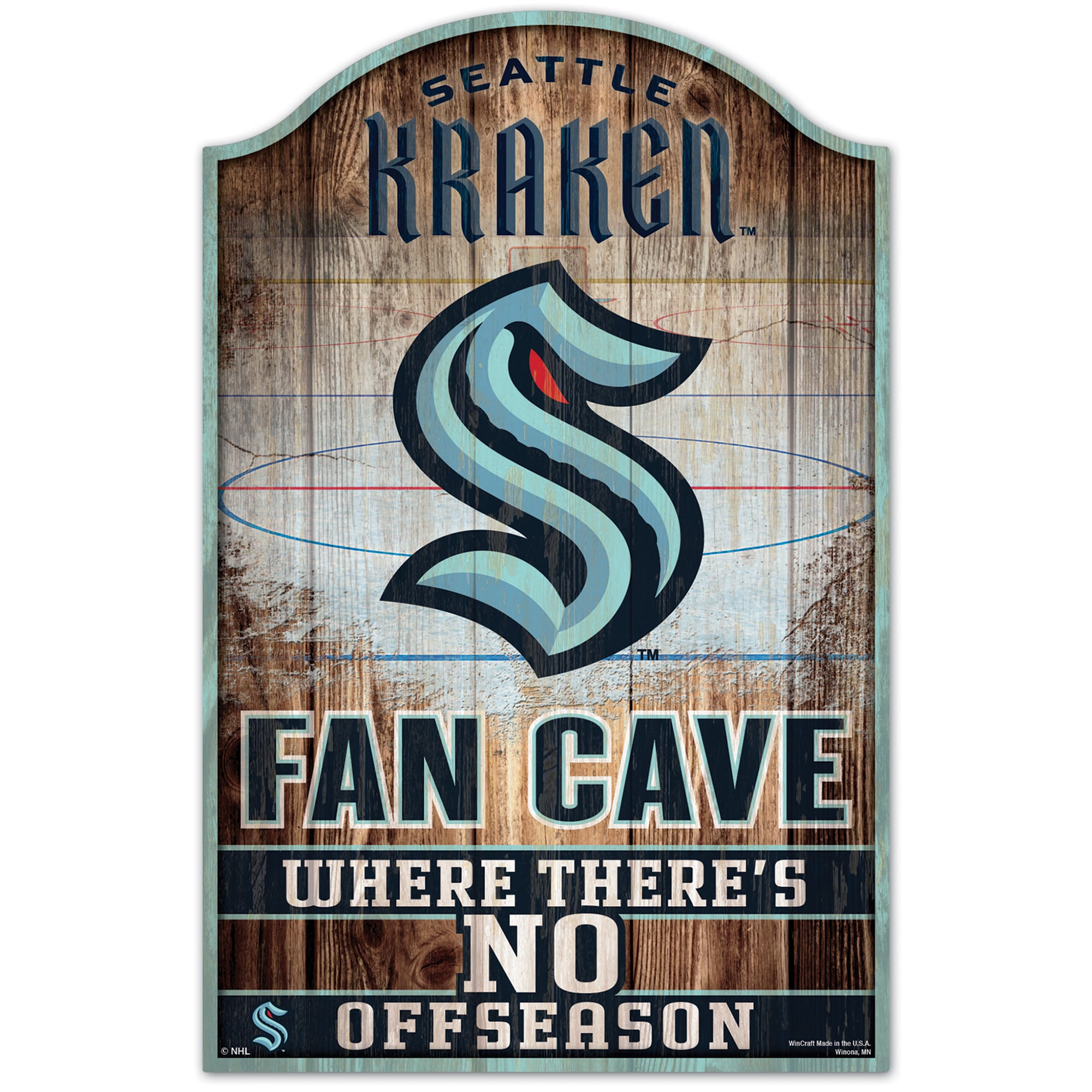 WinCraft Seattle Kraken 11'' x 17'' Wood Sign