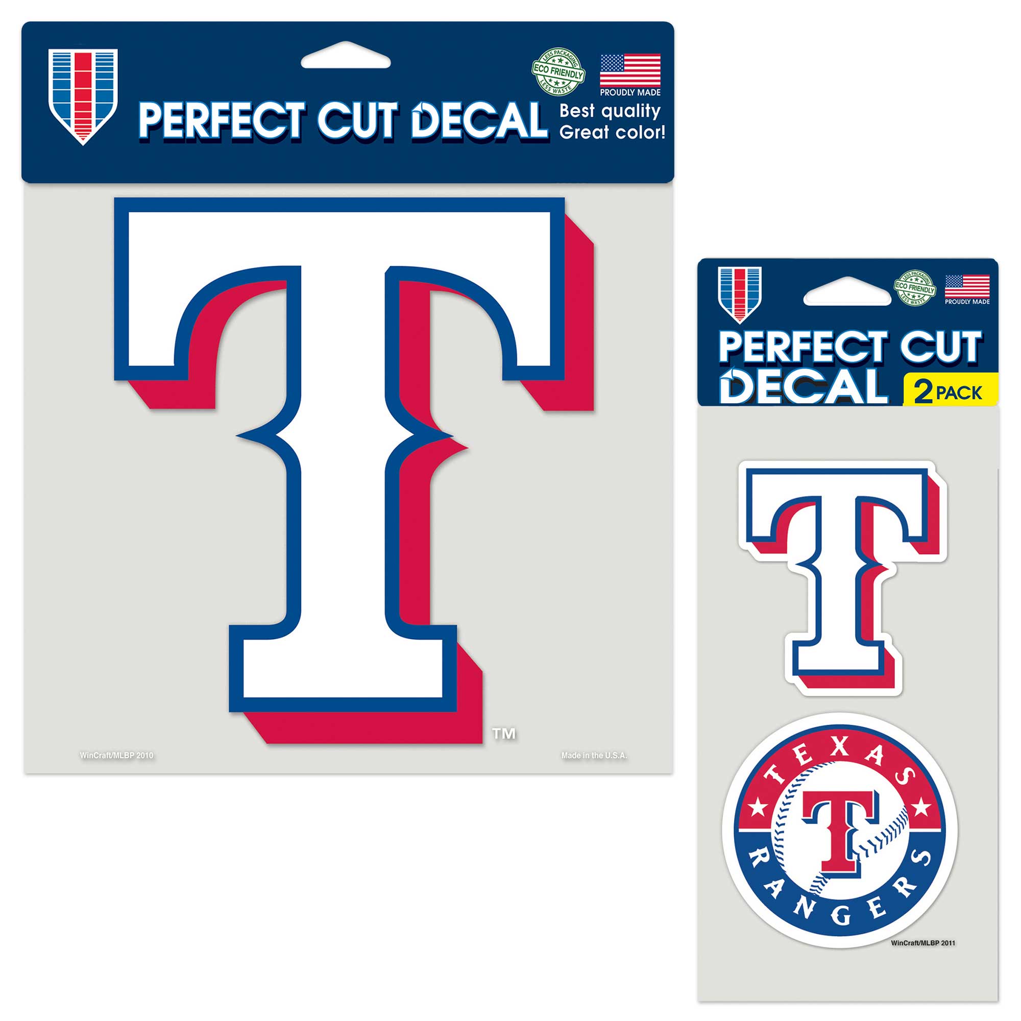 WinCraft Texas Rangers Three-Pack Perfect Cut Decal Sheet WinCraft Texas Rangers Three-Pack Perfect Cut Decal Sheet