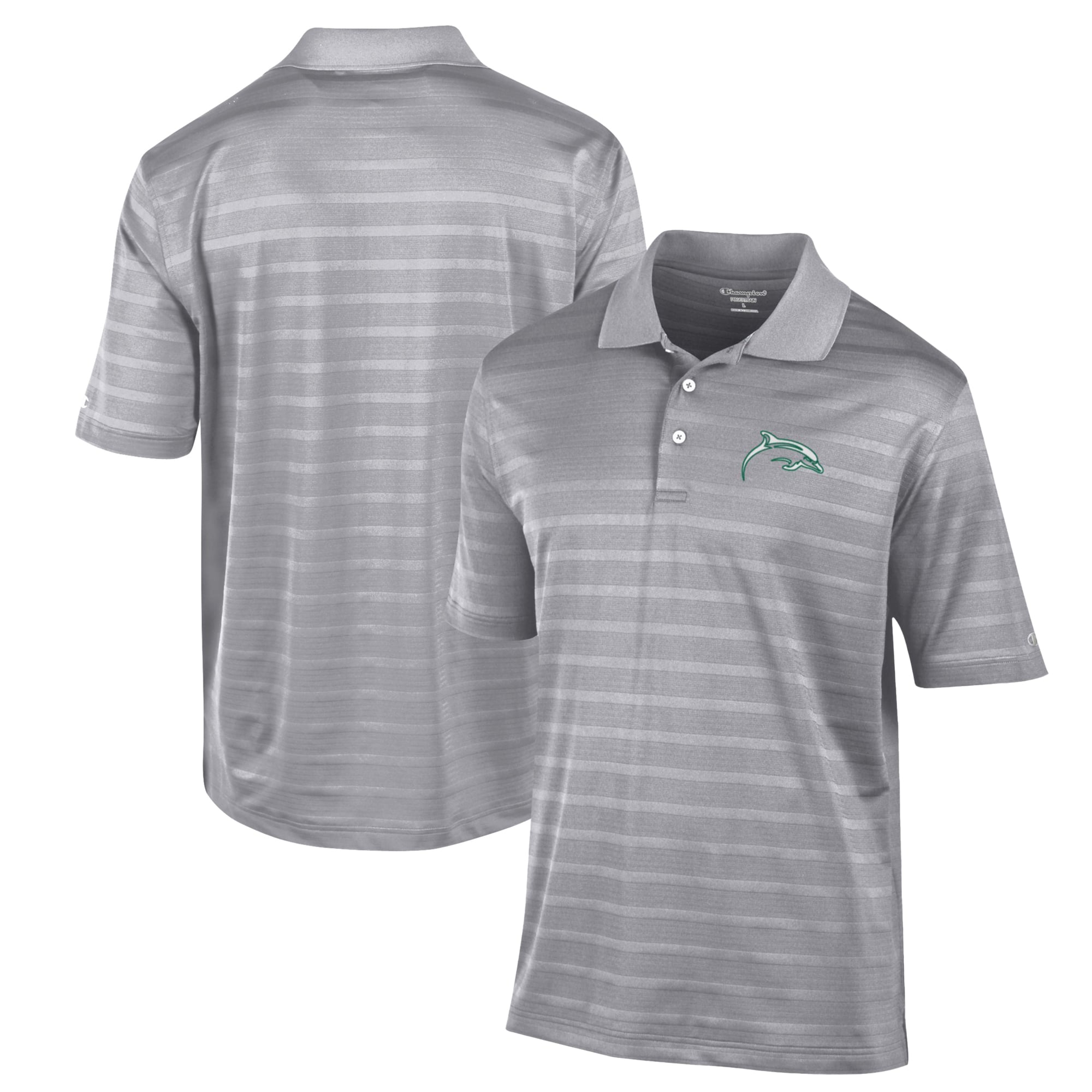 Men's Champion Gray Le Moyne Dolphins Textured Solid Polo