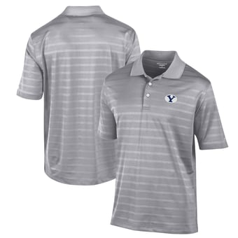 Men's Champion Gray BYU Cougars Textured Solid Polo