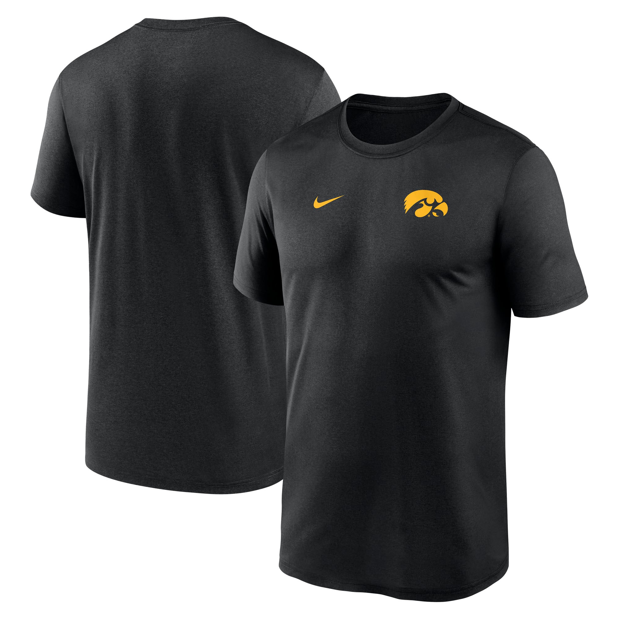 Men's Nike Black Iowa Hawkeyes 2025 Sideline Small Logo Legend Dri-FIT T-Shirt