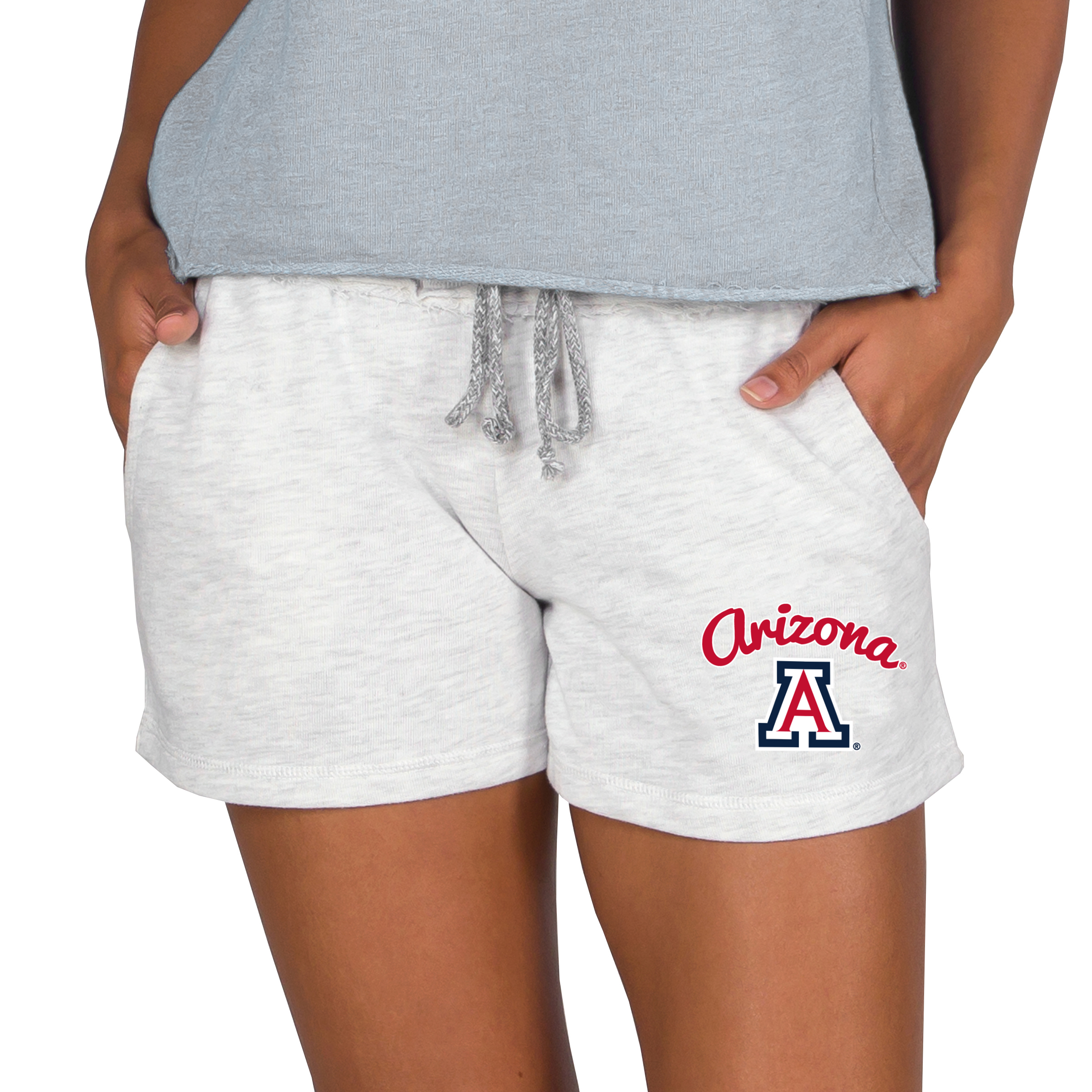 Women's Concepts Sport Ash Arizona Wildcats Mainstream French Terry Tri-Blend Shorts