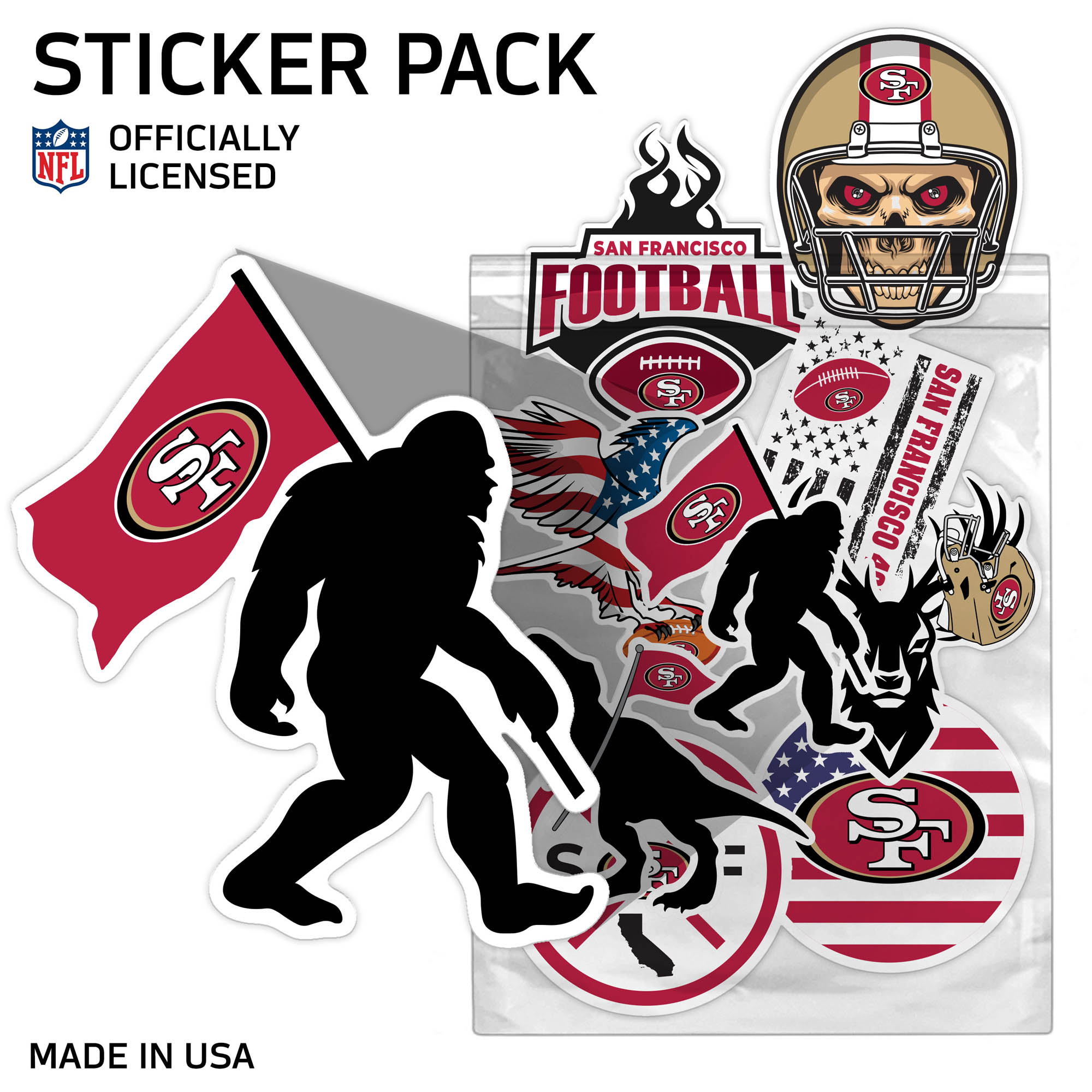 San Francisco 49ers Assorted Sticker Pack