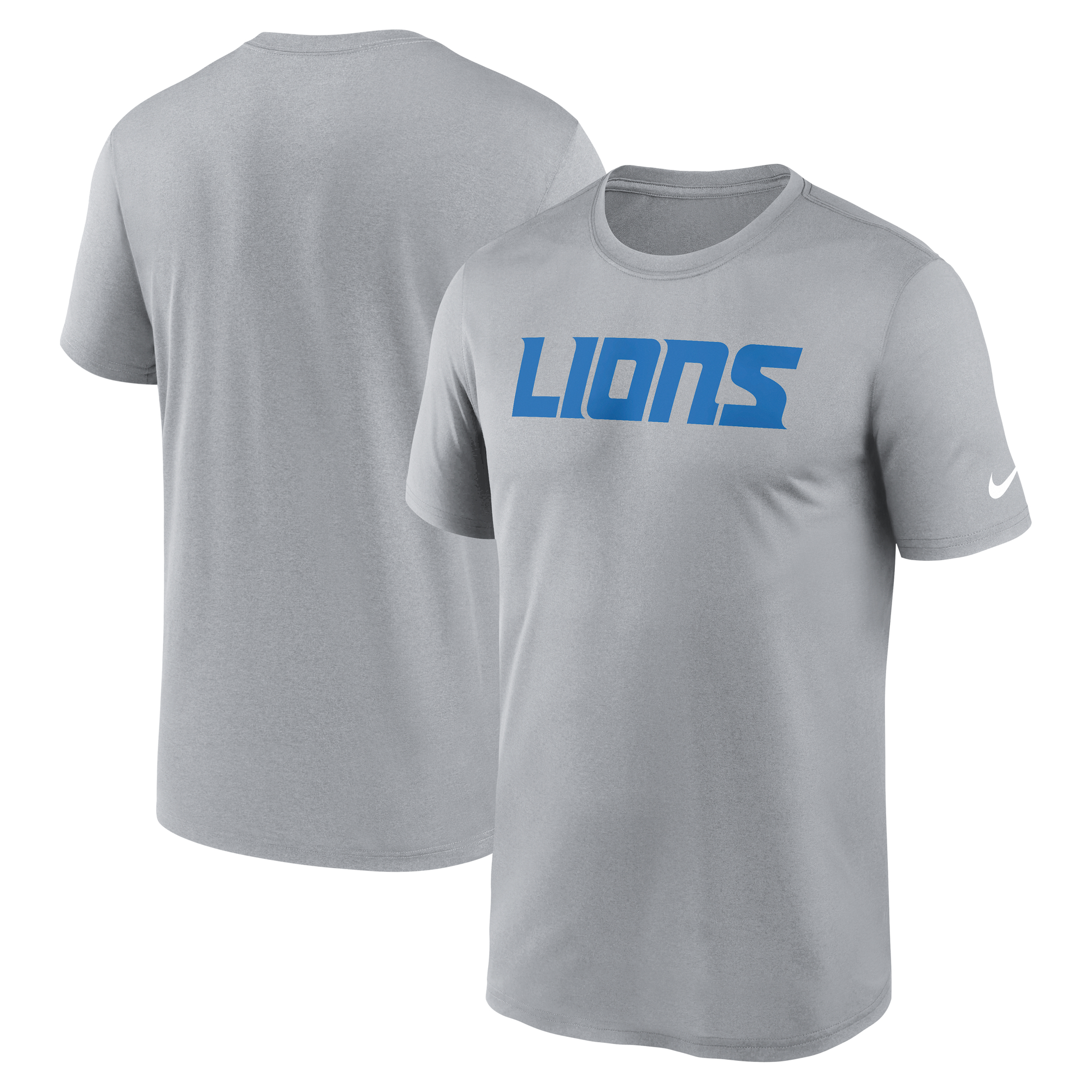 Men's Nike Gray Detroit Lions Primetime Legend Wordmark Dri-FIT T-Shirt
