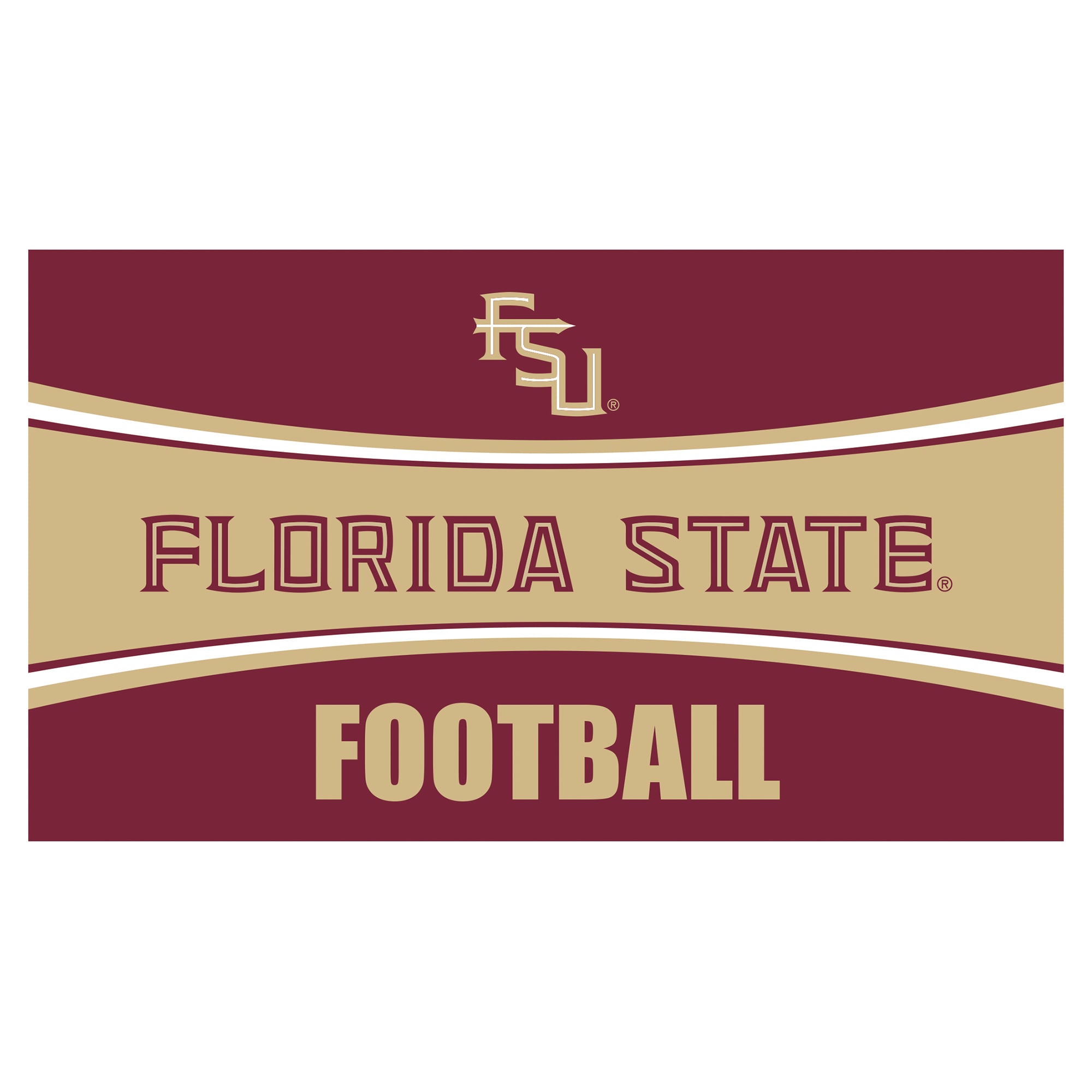 Florida State Seminoles 28" x 16" Football Trapper Door Mat