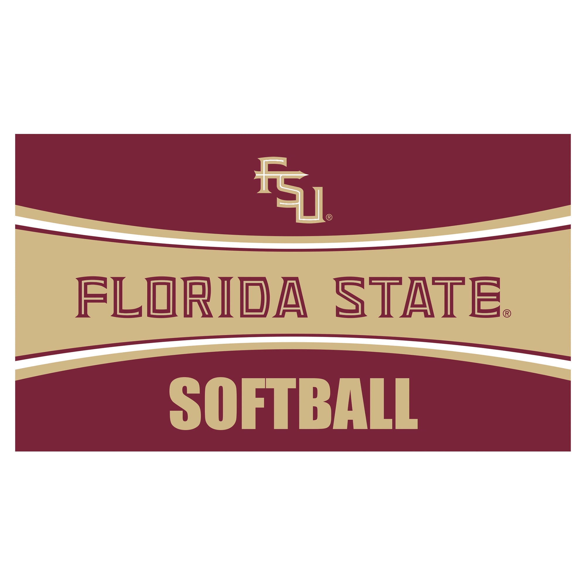 Florida State Seminoles 28" x 16" Softball Trapper Door Mat