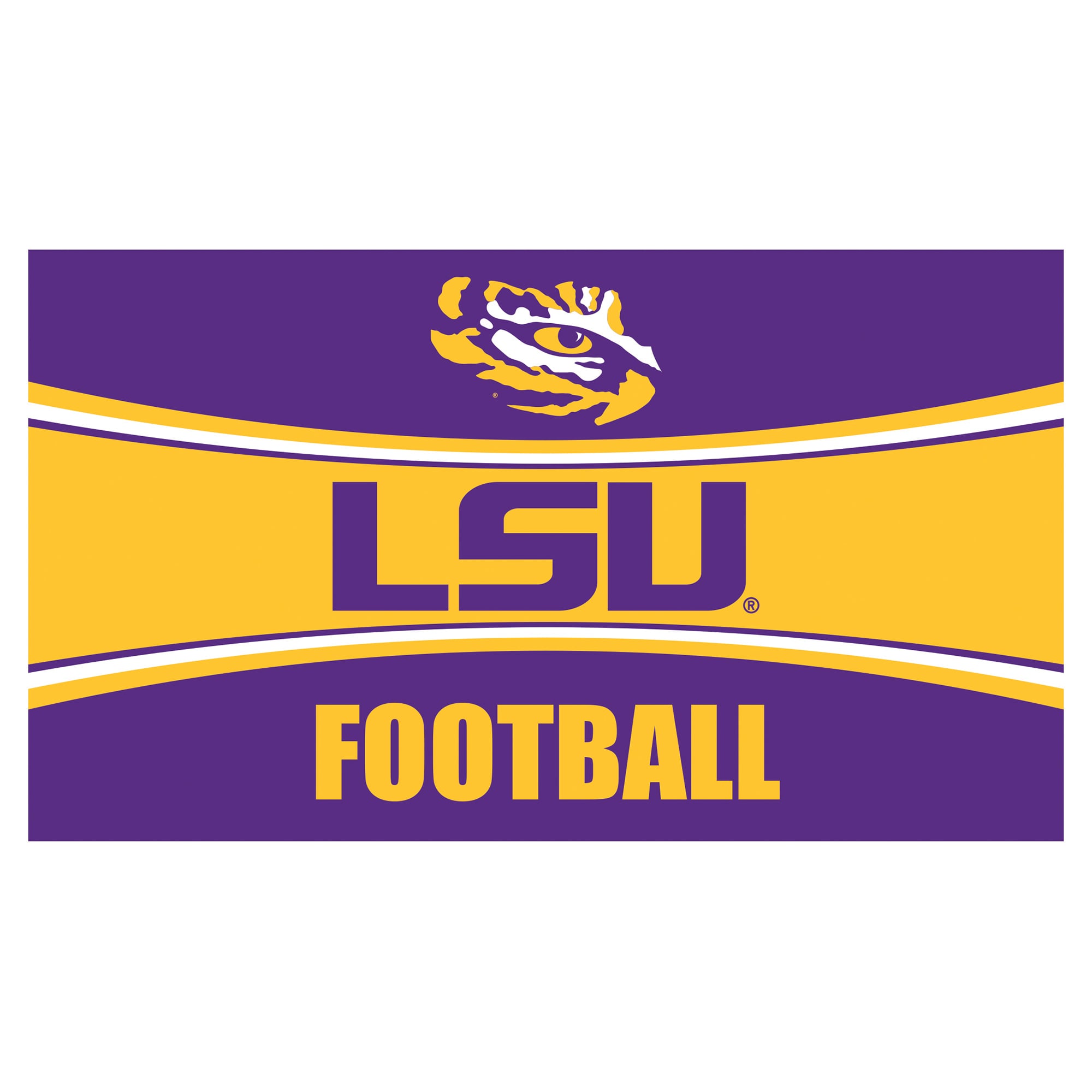 LSU Tigers 28" x 16" Football Trapper Door Mat