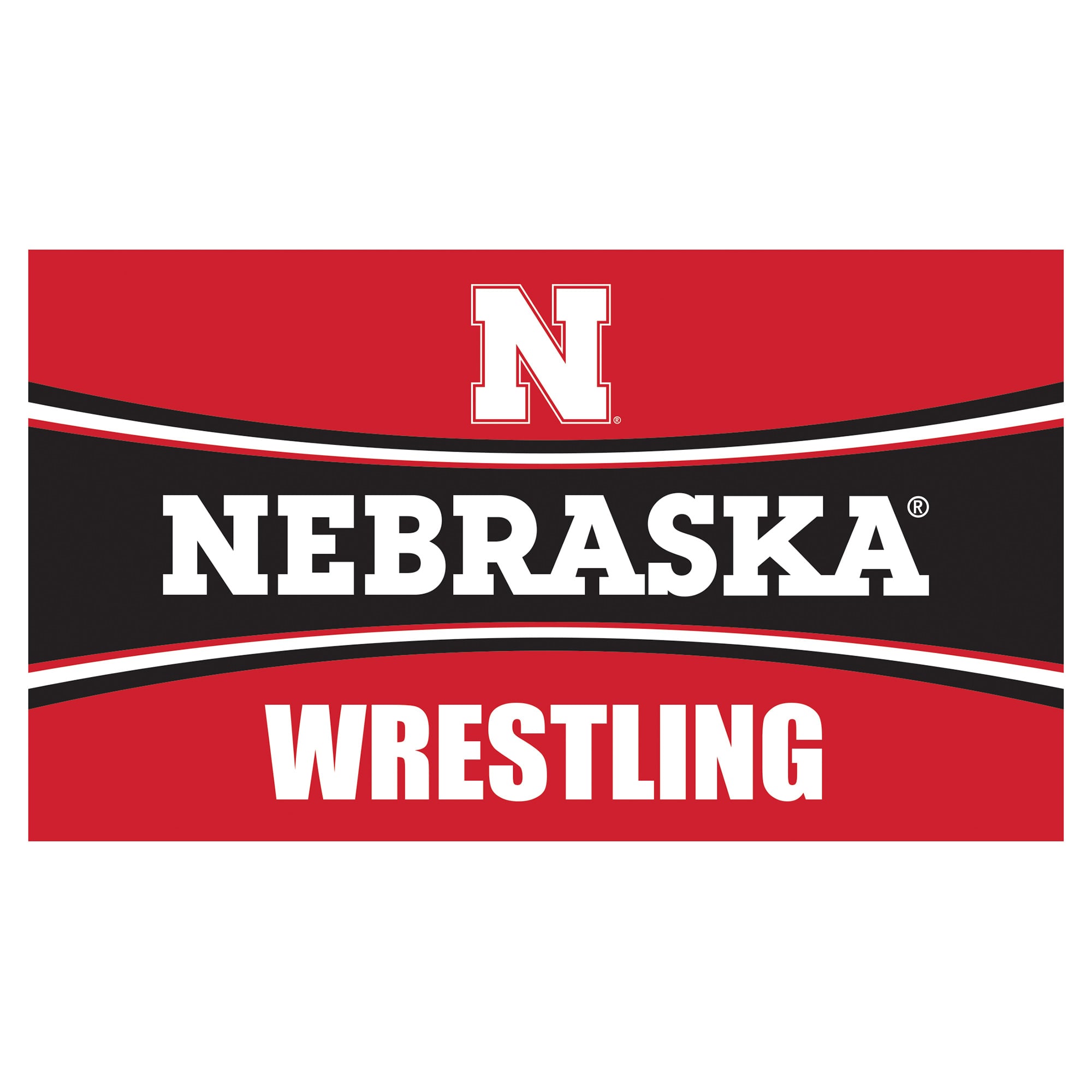 Nebraska Huskers 28" x 16" Wrestling Trapper Door Mat