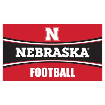 Nebraska Huskers 28" x 16" Football Trapper Door Mat