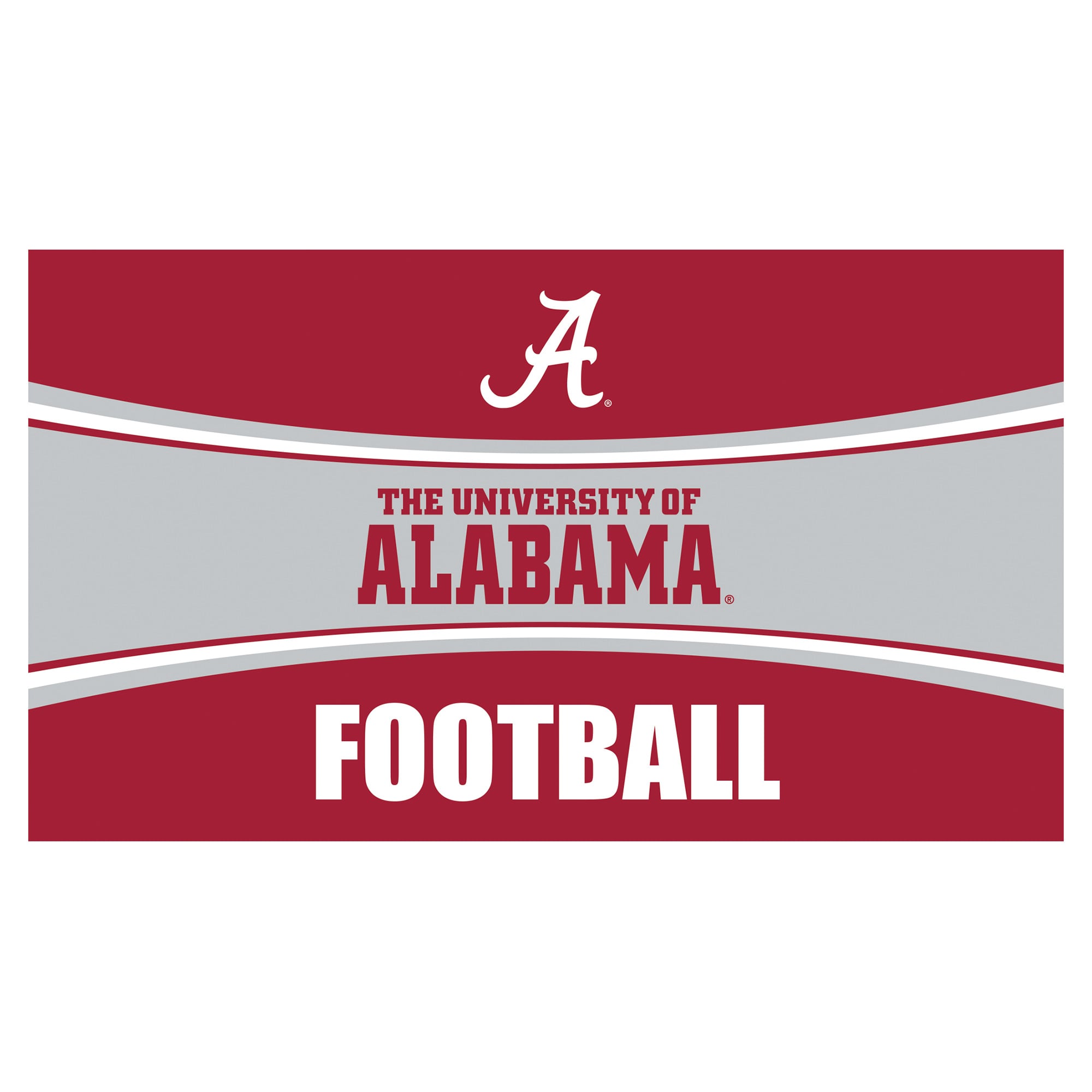 Alabama Crimson Tide 28" x 16" Football Trapper Door Mat