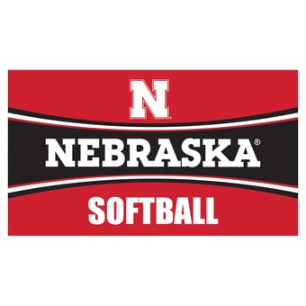 Nebraska Huskers 28" x 16" Softball Trapper Door Mat