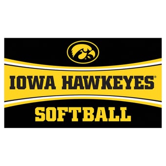 Iowa Hawkeyes 28" x 16" Softball Trapper Door Mat