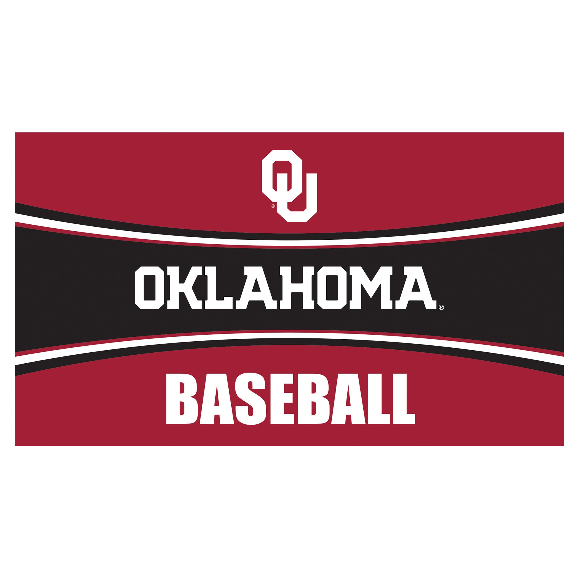 Oklahoma Sooners 28" x 16" Baseball Trapper Door Mat