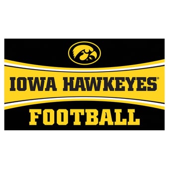 Iowa Hawkeyes 28" x 16" Football Trapper Door Mat