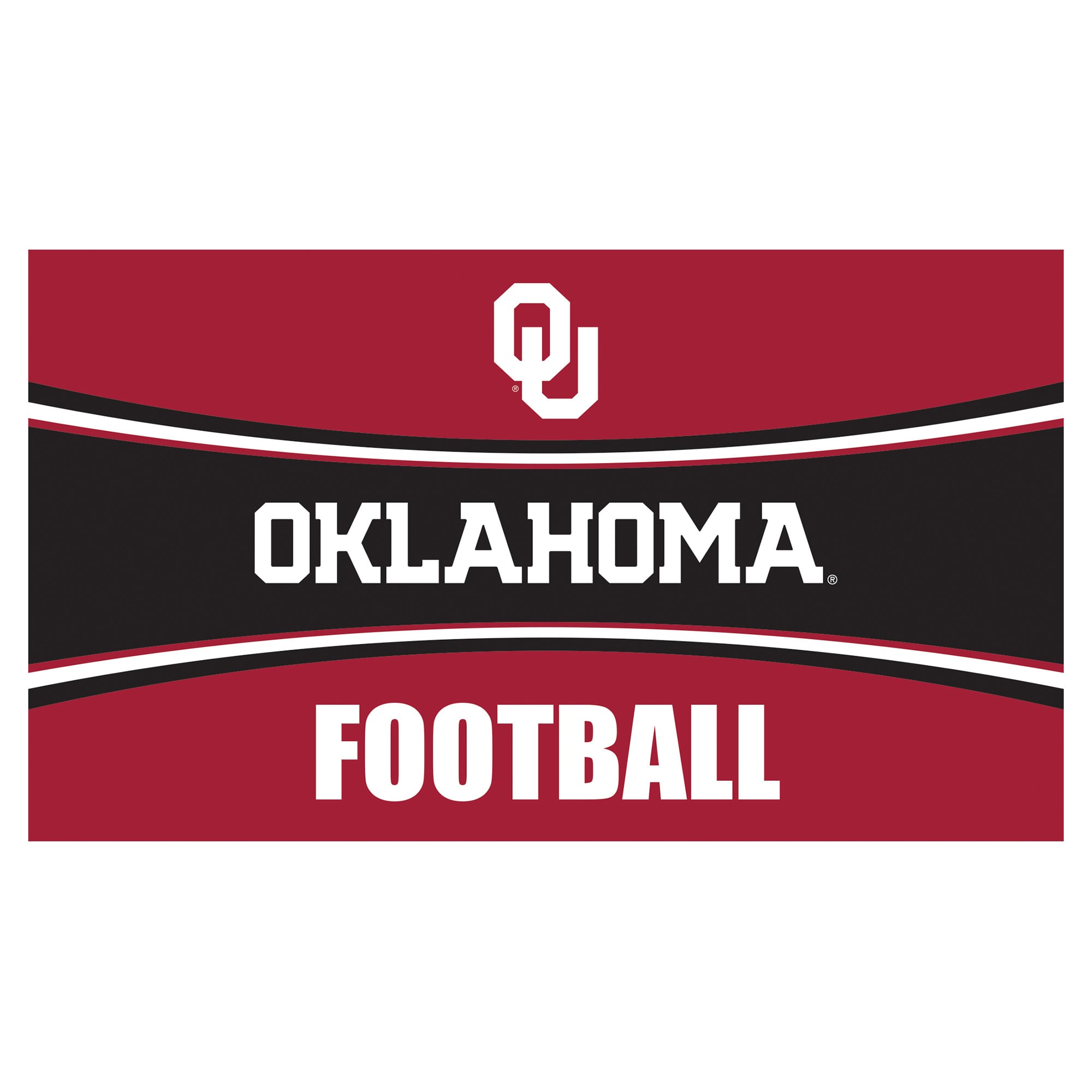 Oklahoma Sooners 28" x 16" Football Trapper Door Mat