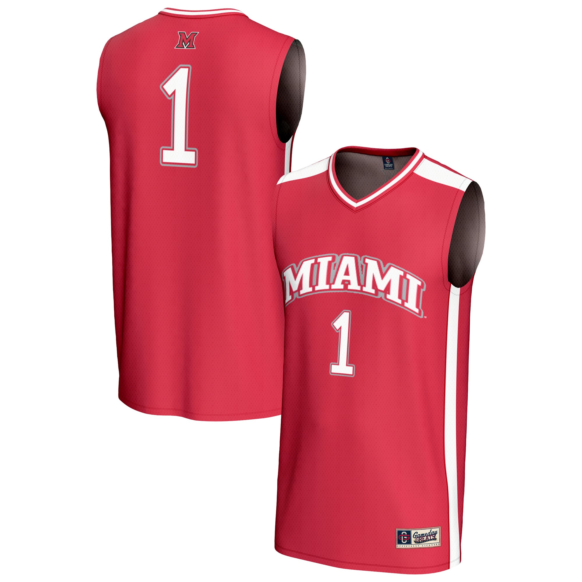 Unisex GameDay Greats #1 Red Miami University RedHawks Lightweight Collegiate Basketball Fashion Jersey