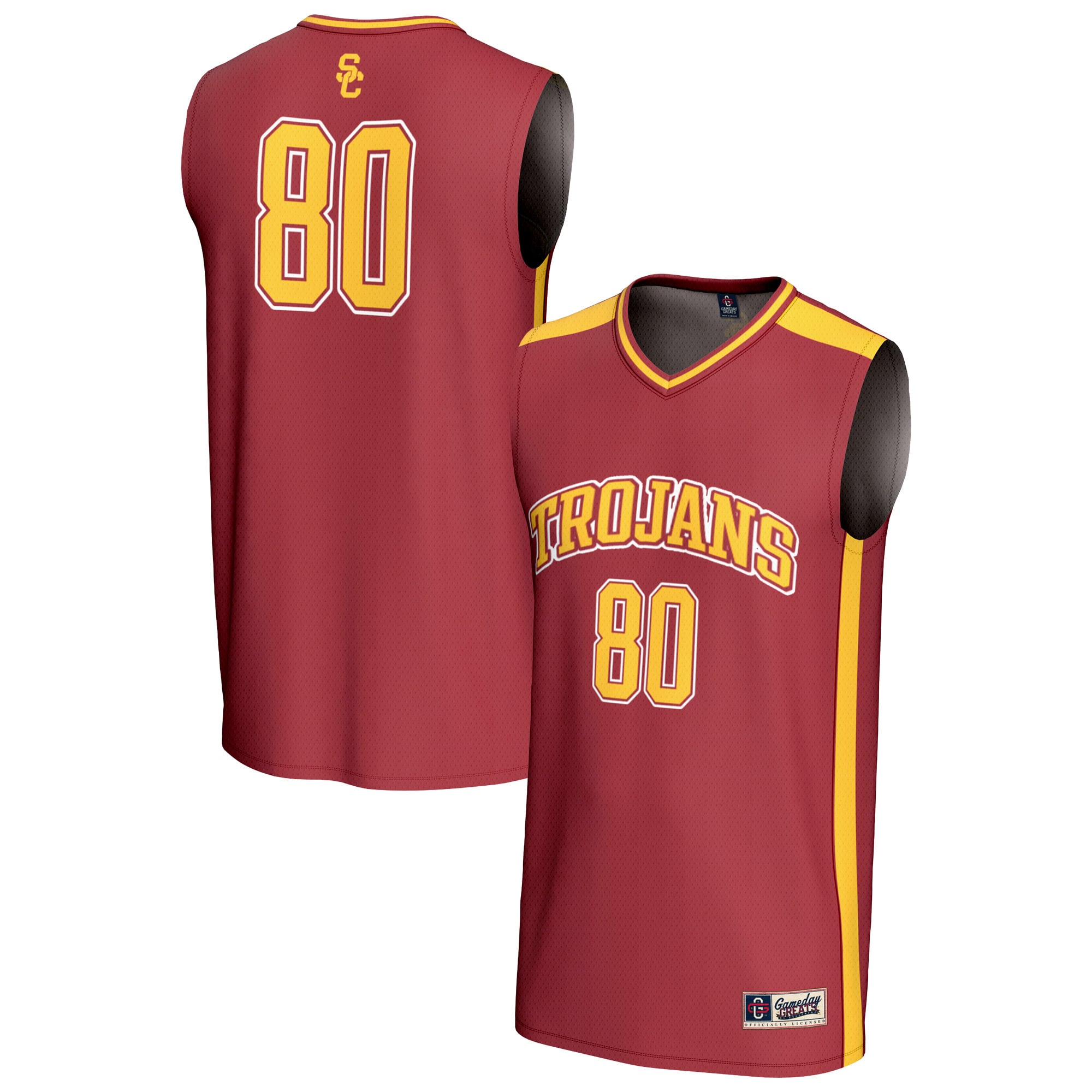 Unisex GameDay Greats #80 Cardinal USC Trojans Lightweight Collegiate Basketball Fashion Jersey