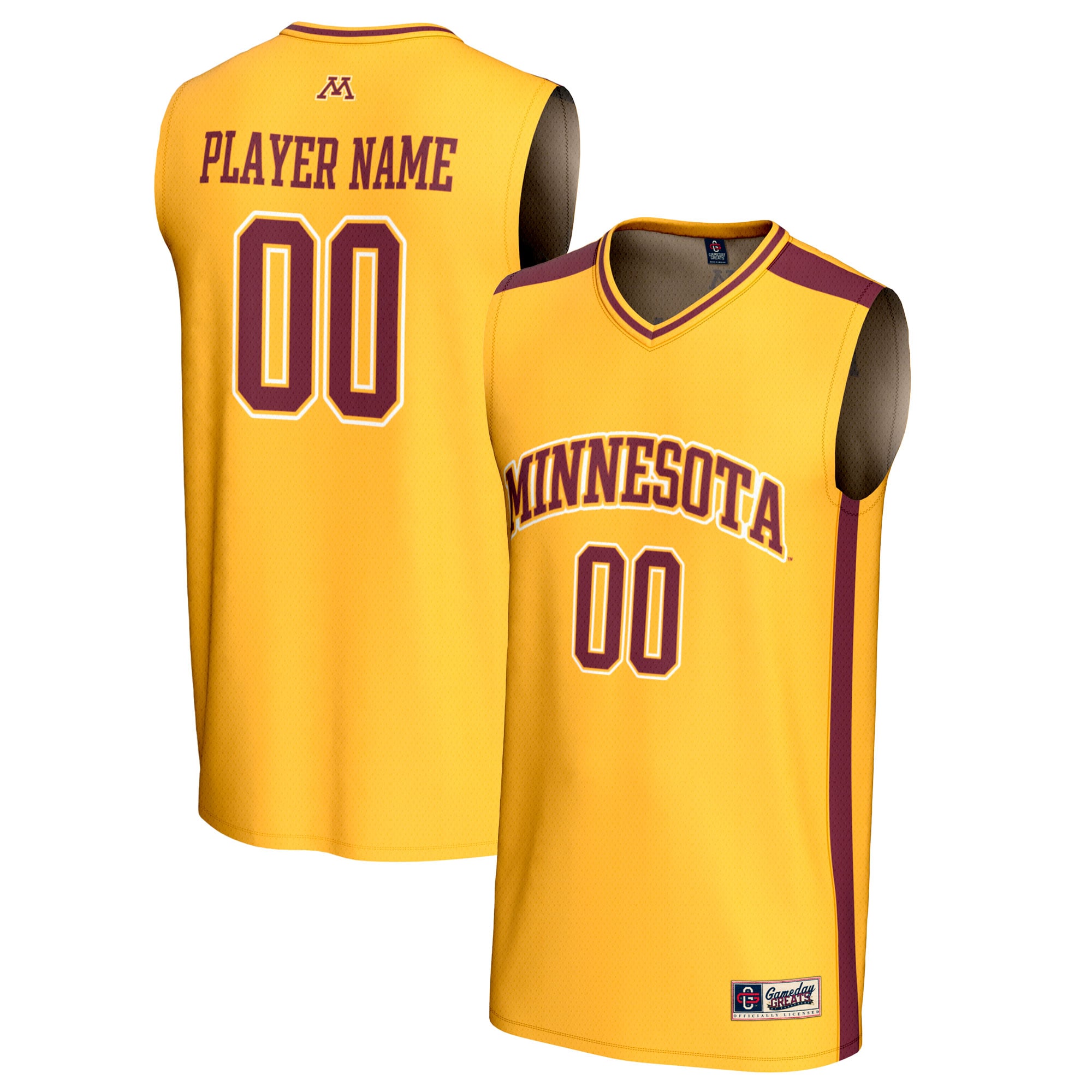 Youth GameDay Greats  Gold Minnesota Golden Gophers NIL Pick-A-Player Lightweight Men's Basketball Fashion Jersey