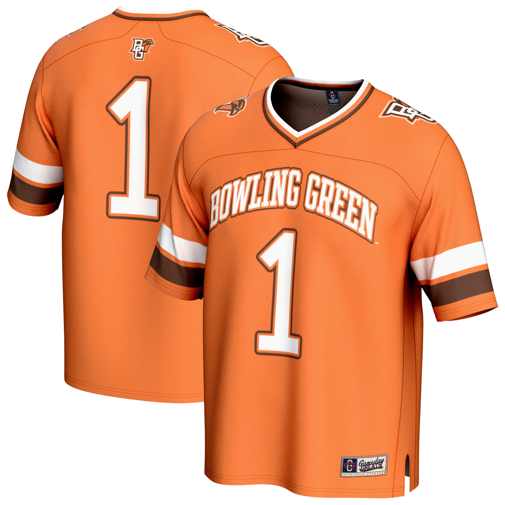 Unisex GameDay Greats #1 Orange Bowling Green St. Falcons Lightweight Collegiate Football Fashion Jersey