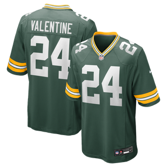 Men's Nike Carrington Valentine  Green Green Bay Packers  Game Jersey