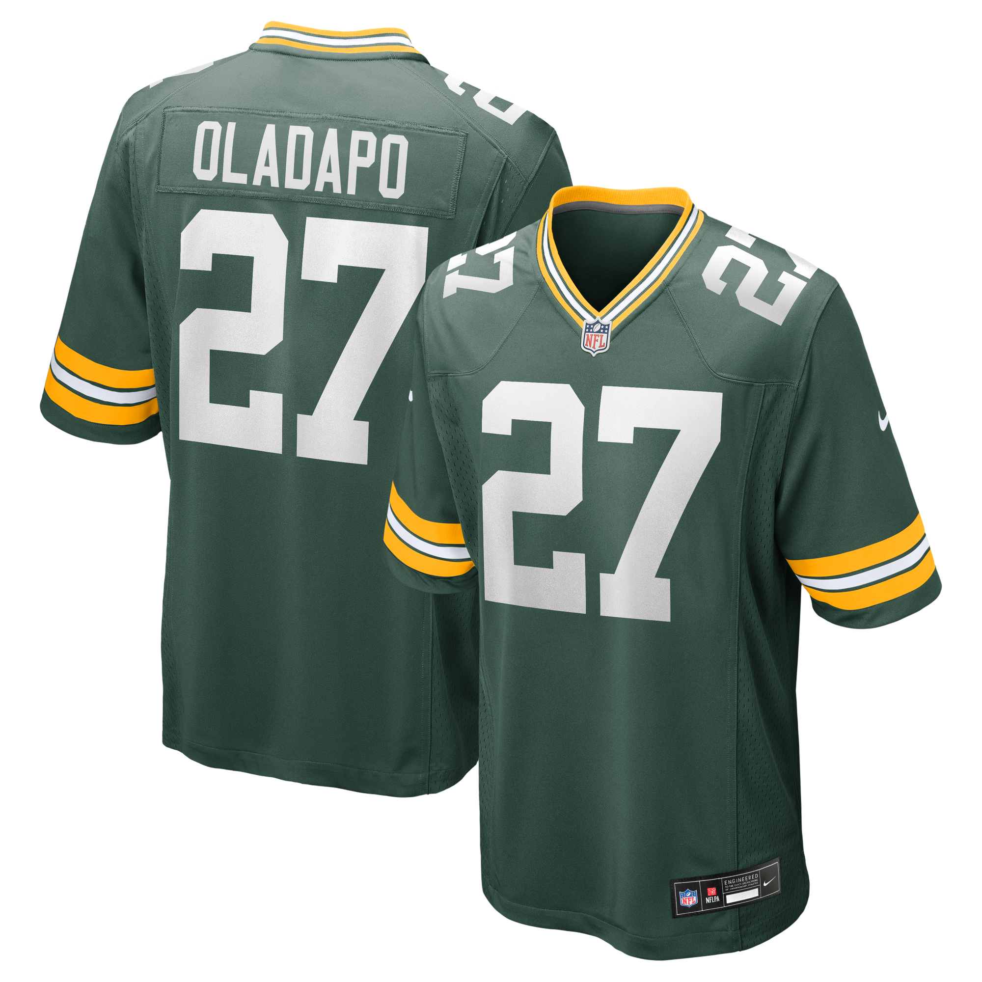 Men's Nike Kitan Oladapo Green Green Bay Packers Game Jersey