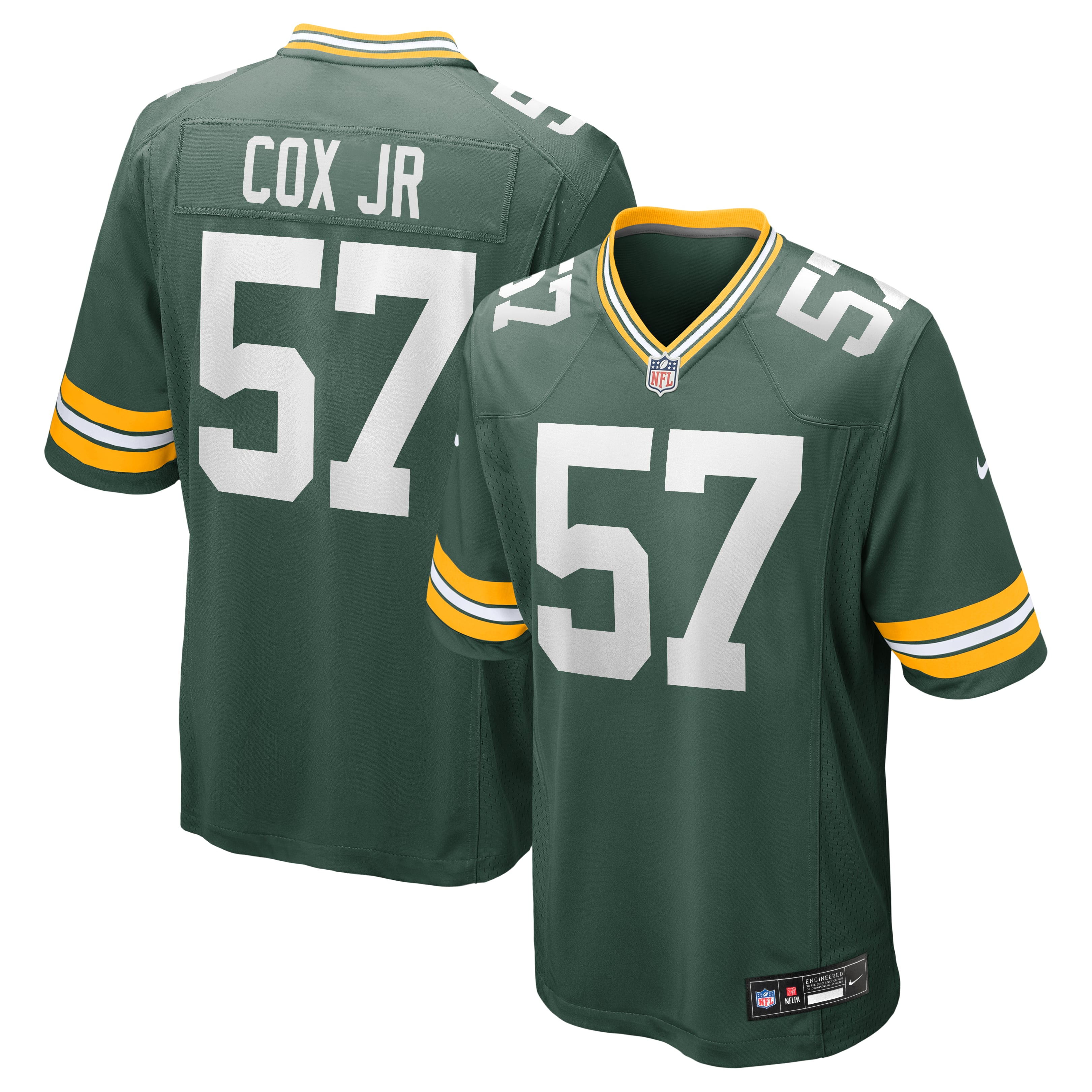 Men's Nike Brenton Cox Jr.  Green Green Bay Packers  Game Jersey