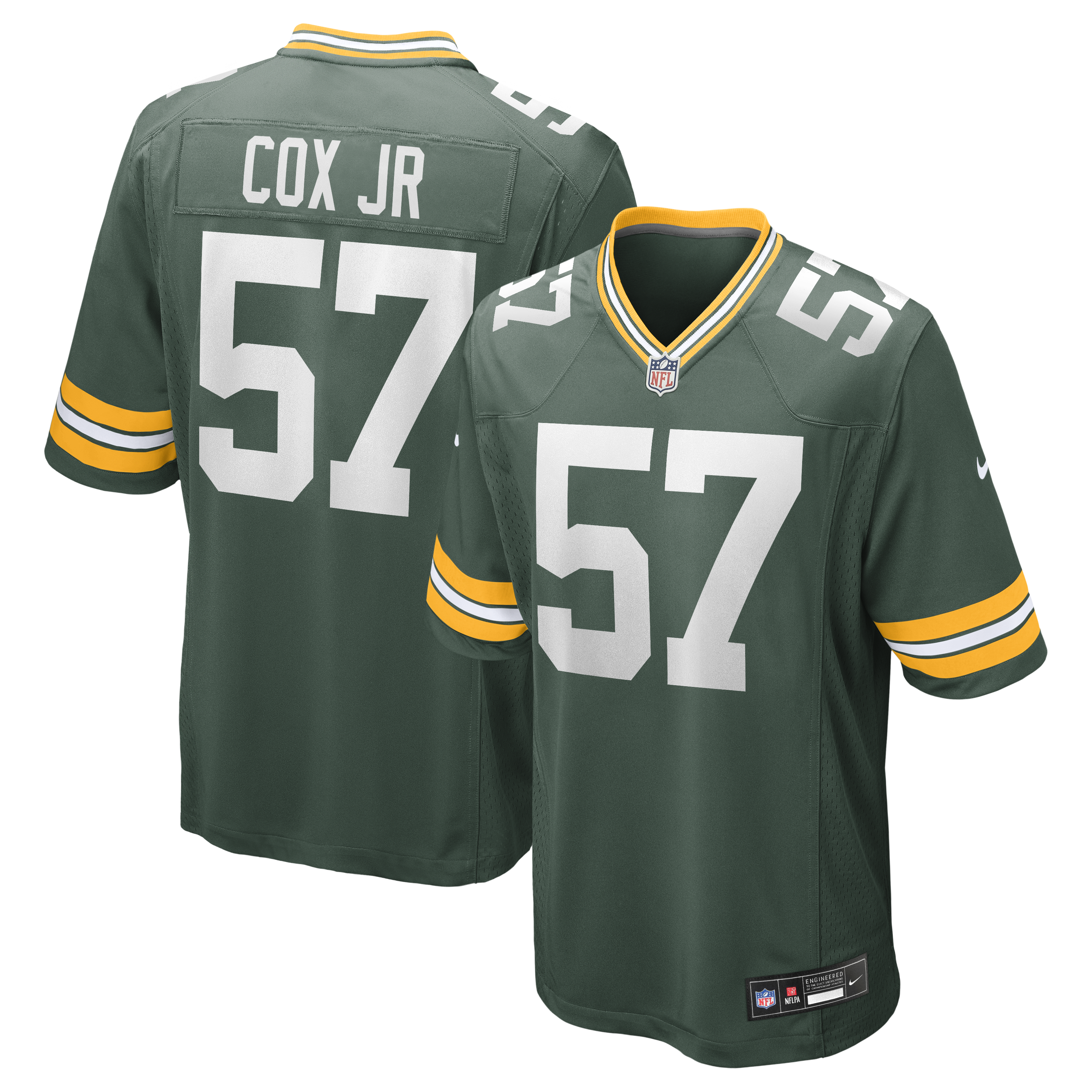 Men's Nike Brenton Cox Jr. Green Green Bay Packers Game Jersey