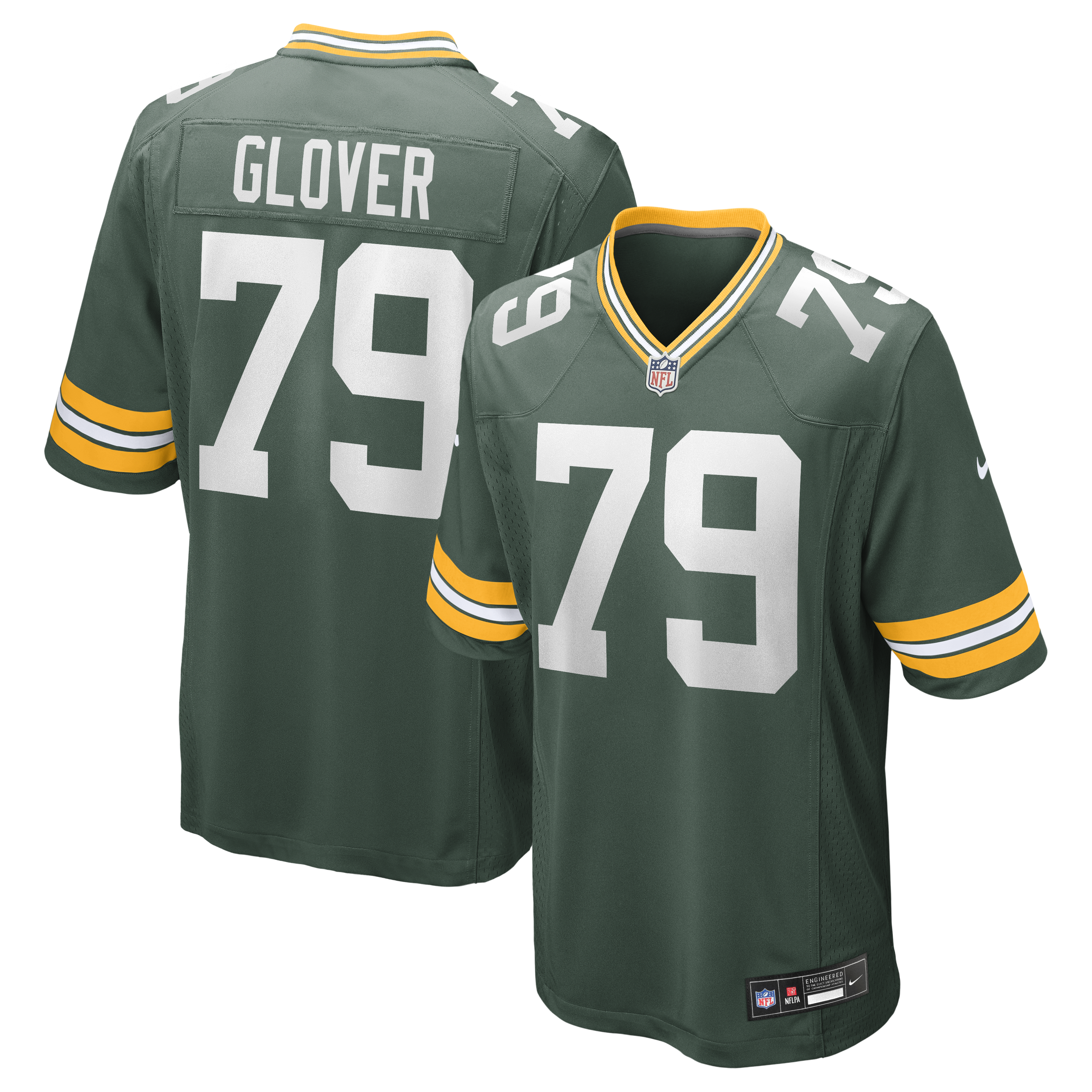 Men's Nike Travis Glover  Green Green Bay Packers  Game Jersey