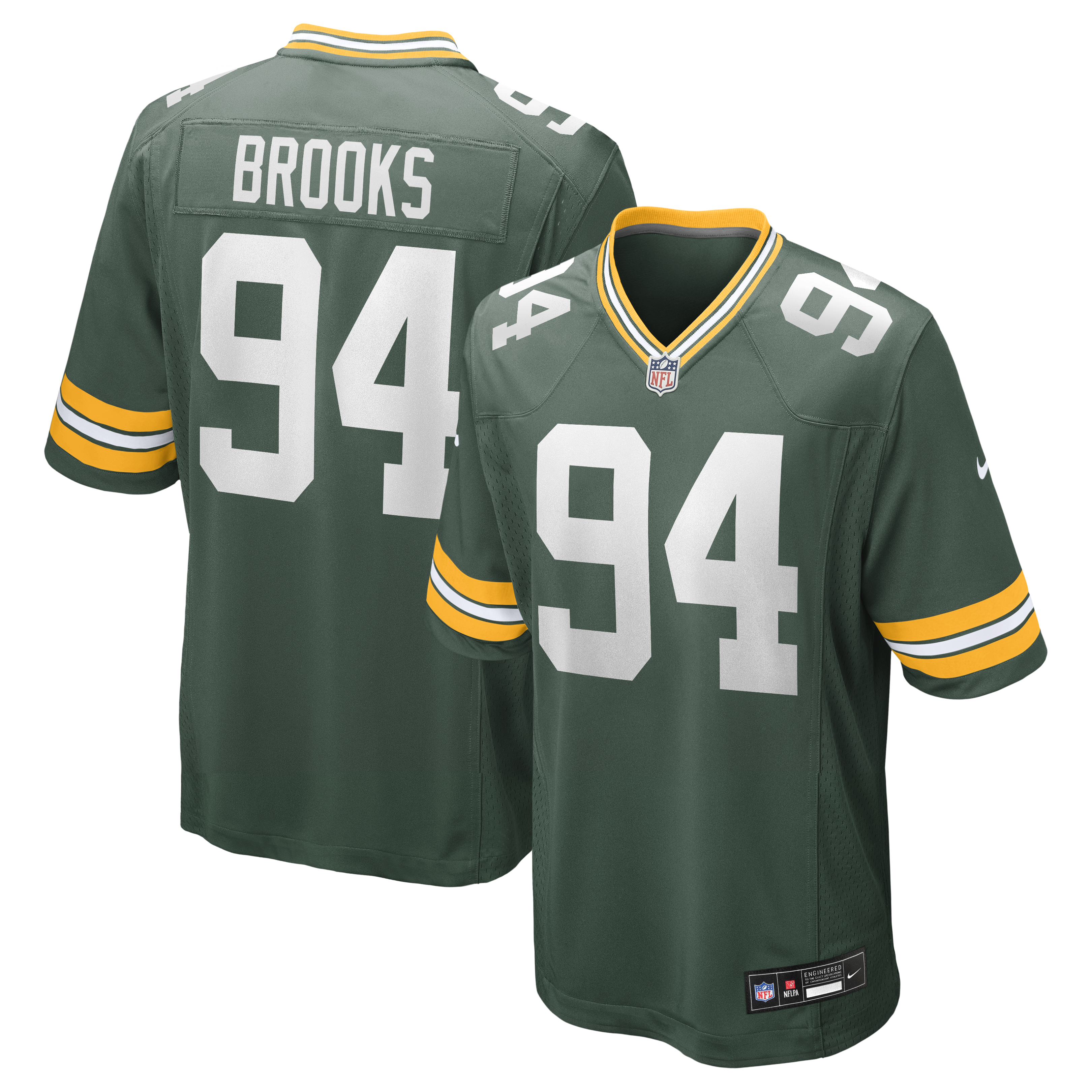 Men's Nike Karl Brooks Green Green Bay Packers Game Jersey