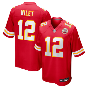 Men's Nike Jared Wiley  Red Kansas City Chiefs  Game Jersey