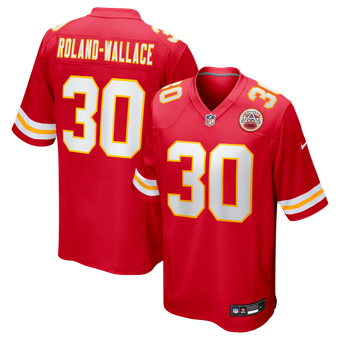 Men's Nike Chris Roland-Wallace  Red Kansas City Chiefs  Game Jersey
