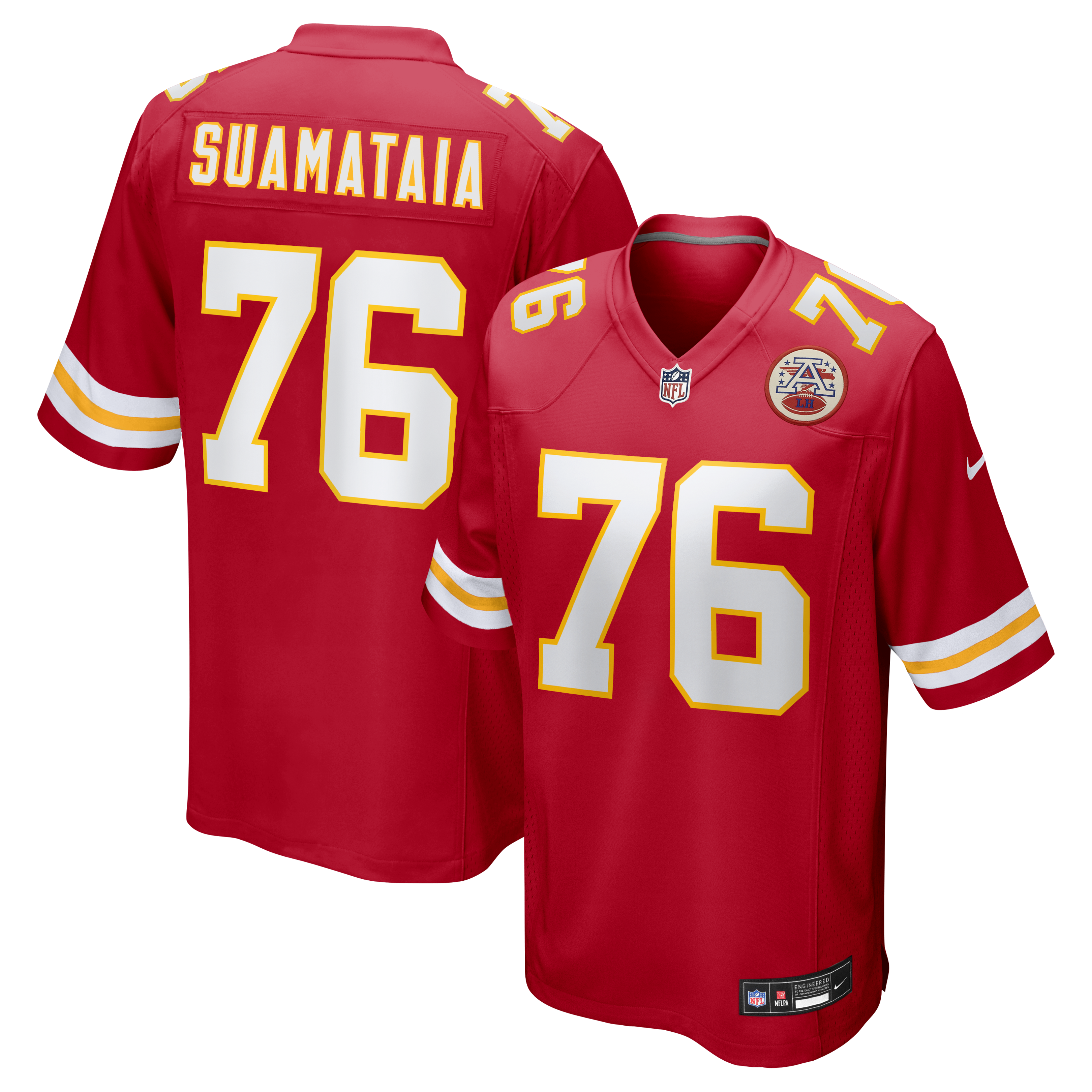 Men's Nike Kingsley Suamataia  Red Kansas City Chiefs  Game Jersey