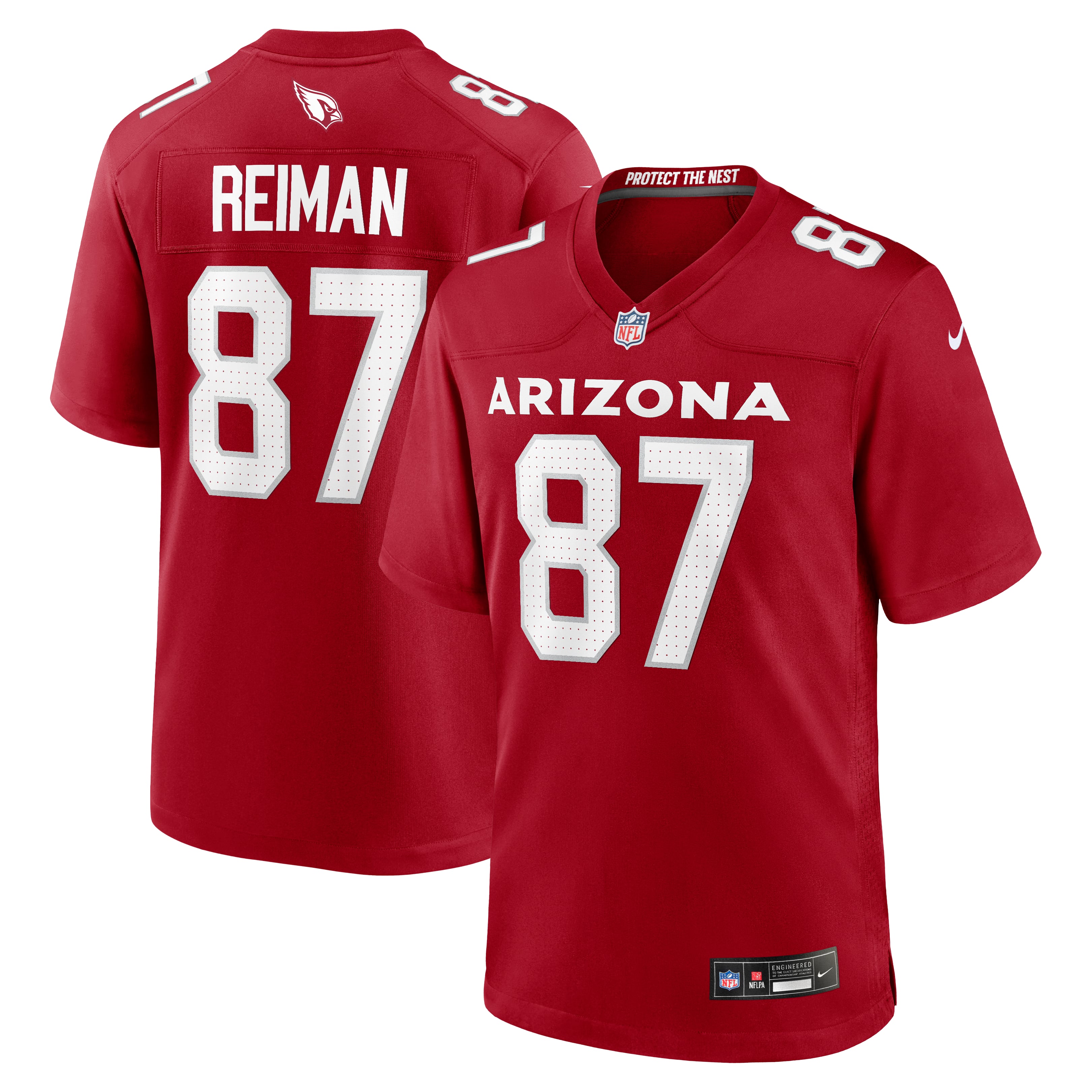 Men's Nike Tip Reiman  Cardinal Arizona Cardinals Team Game Jersey