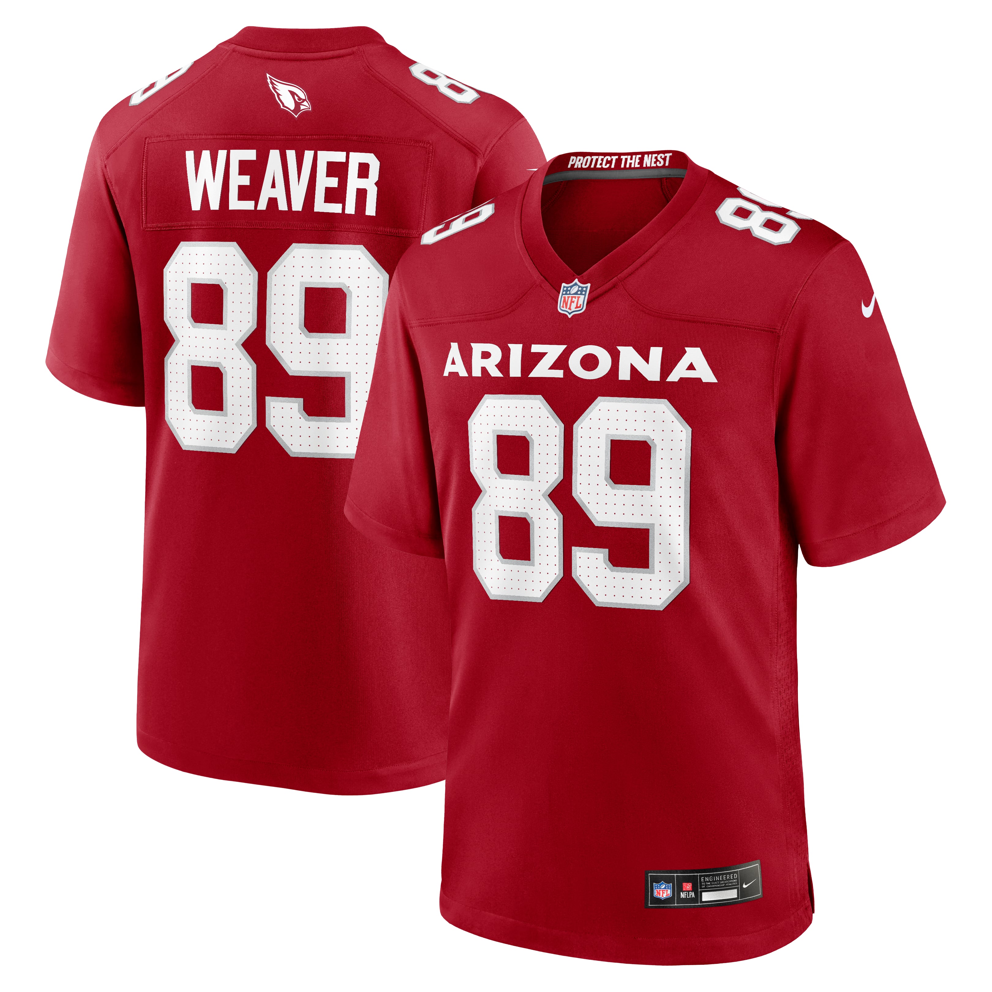 Men's Nike Xavier Weaver  Cardinal Arizona Cardinals Team Game Jersey