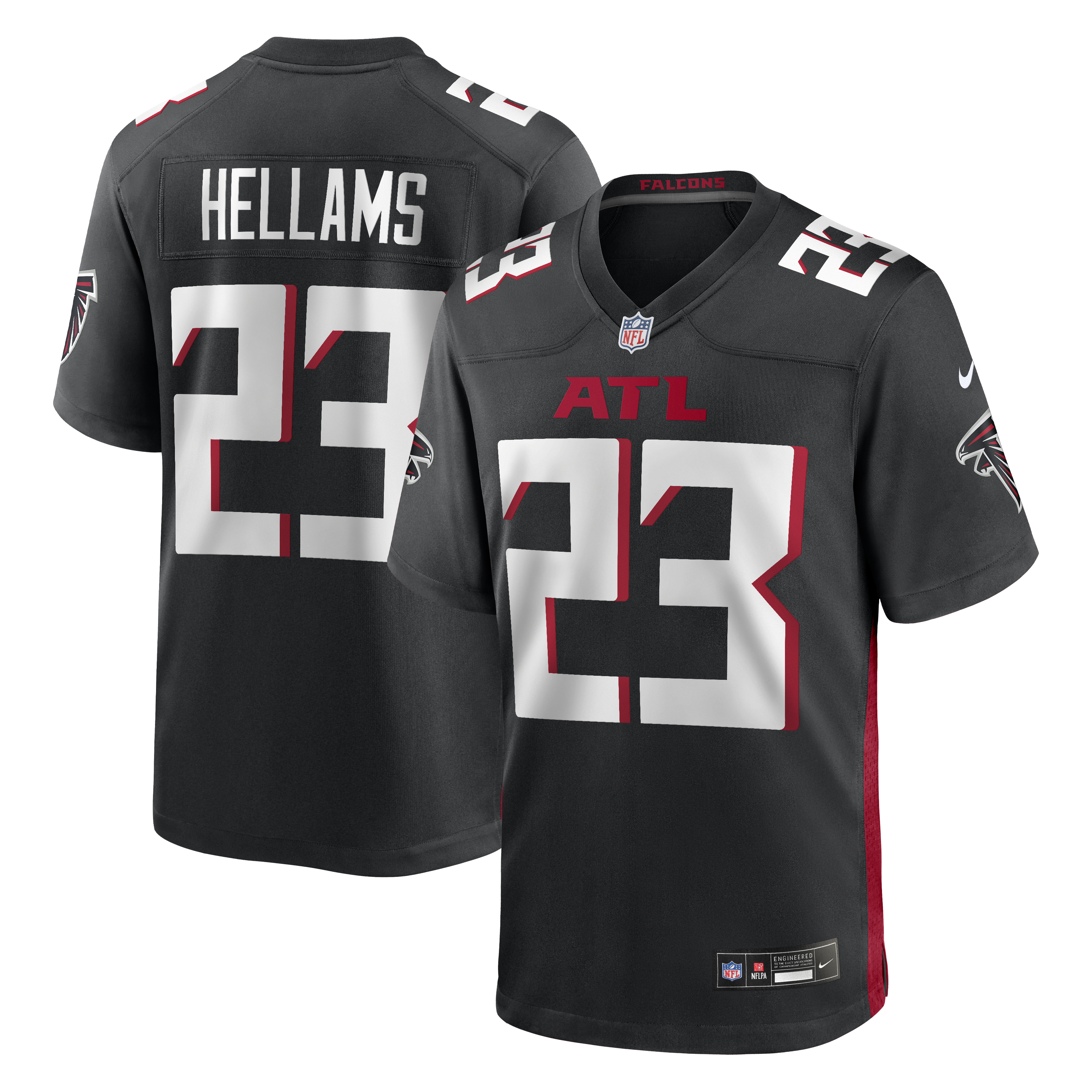 Men's Nike DeMarcco Hellams  Black Atlanta Falcons Team Game Jersey