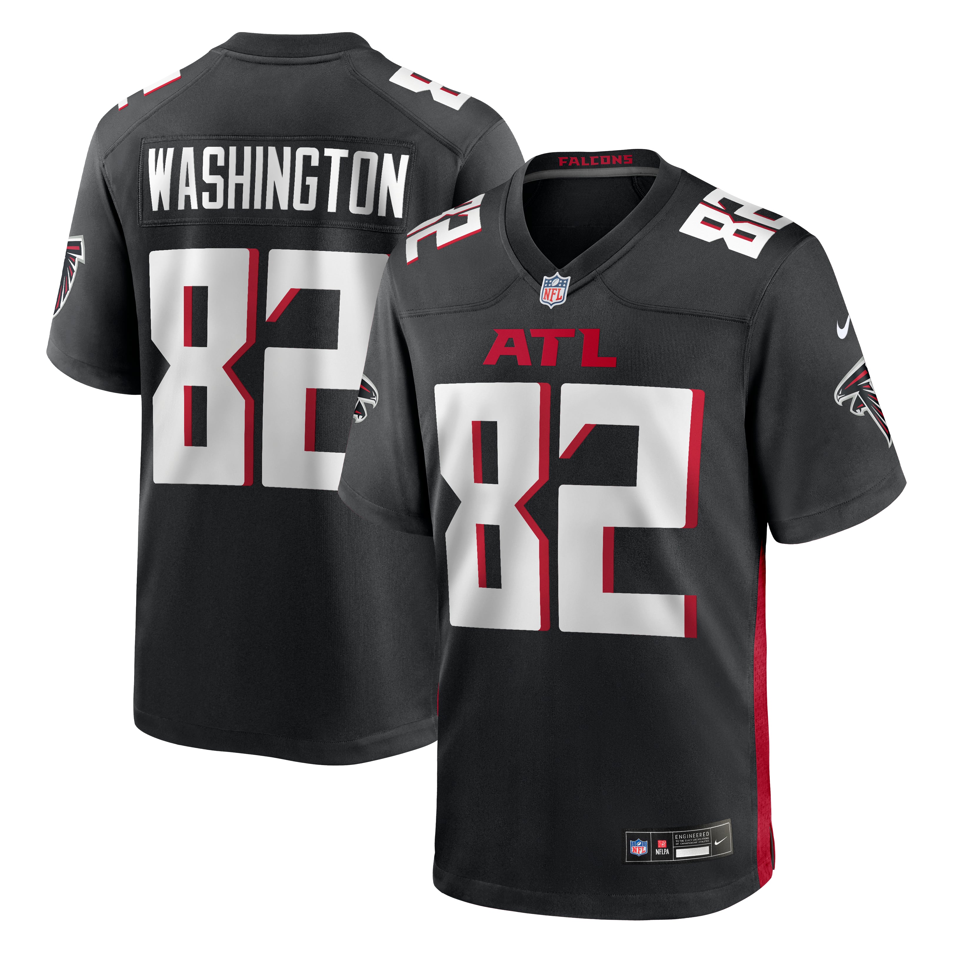 Men's Nike Casey Washington  Black Atlanta Falcons Team Game Jersey
