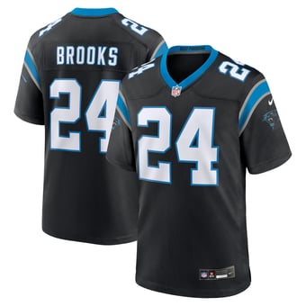 Men's Nike Jonathon Brooks Black Carolina Panthers Game Jersey