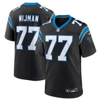 Men's Nike Yosh Nijman Black Carolina Panthers Game Jersey